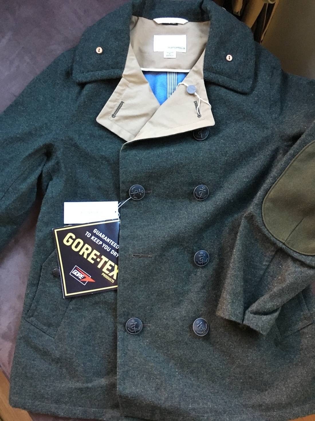 Nanamica Tweed GORETEX Pea Coat | Grailed