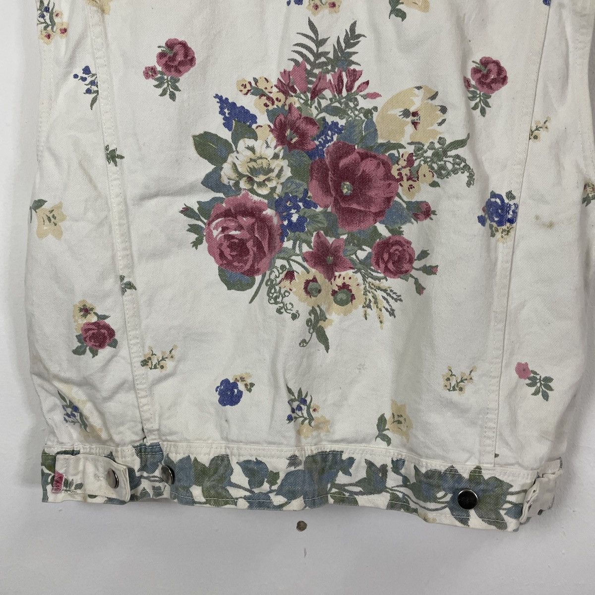Japanese Brand Vintage Dibari Flowers Designer Sleeveless Denim Jacket Size US M / EU 48-50 / 2 - 7 Thumbnail