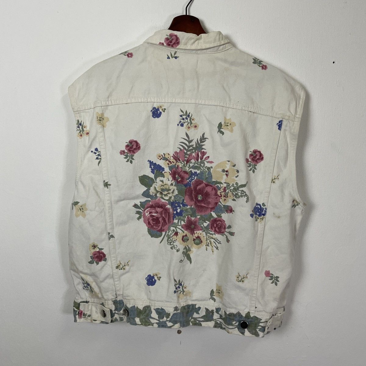 Japanese Brand Vintage Dibari Flowers Designer Sleeveless Denim Jacket Size US M / EU 48-50 / 2 - 5 Thumbnail