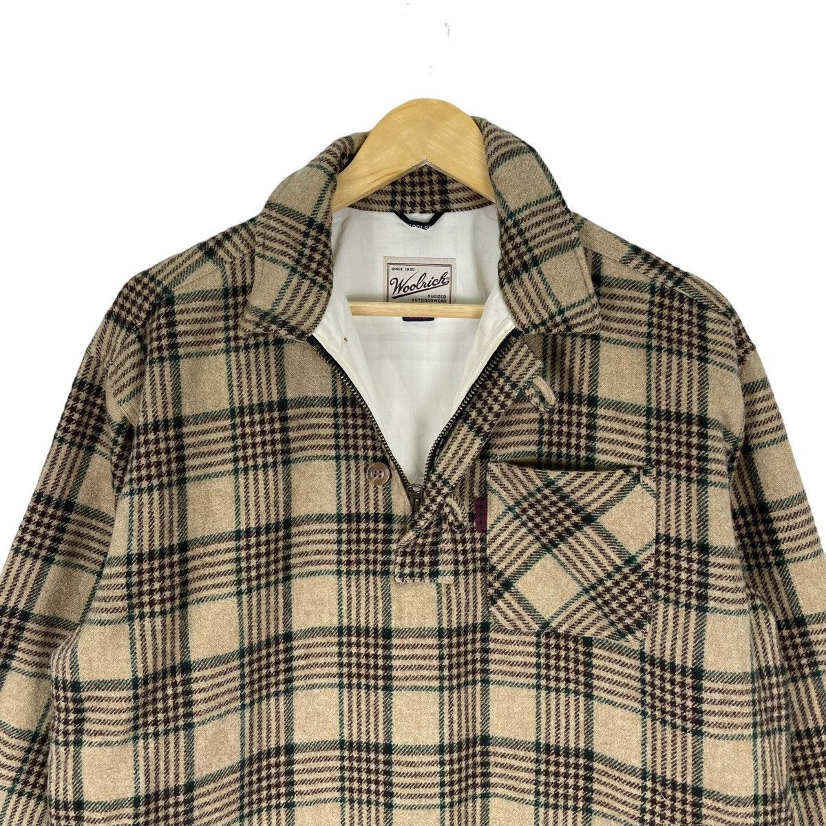 Woolrich Woolen Mills ☀️WOOLRICH RUGGED TARTAN HALF ZIP JACKET Size US S / EU 44-46 / 1 - 5 Thumbnail