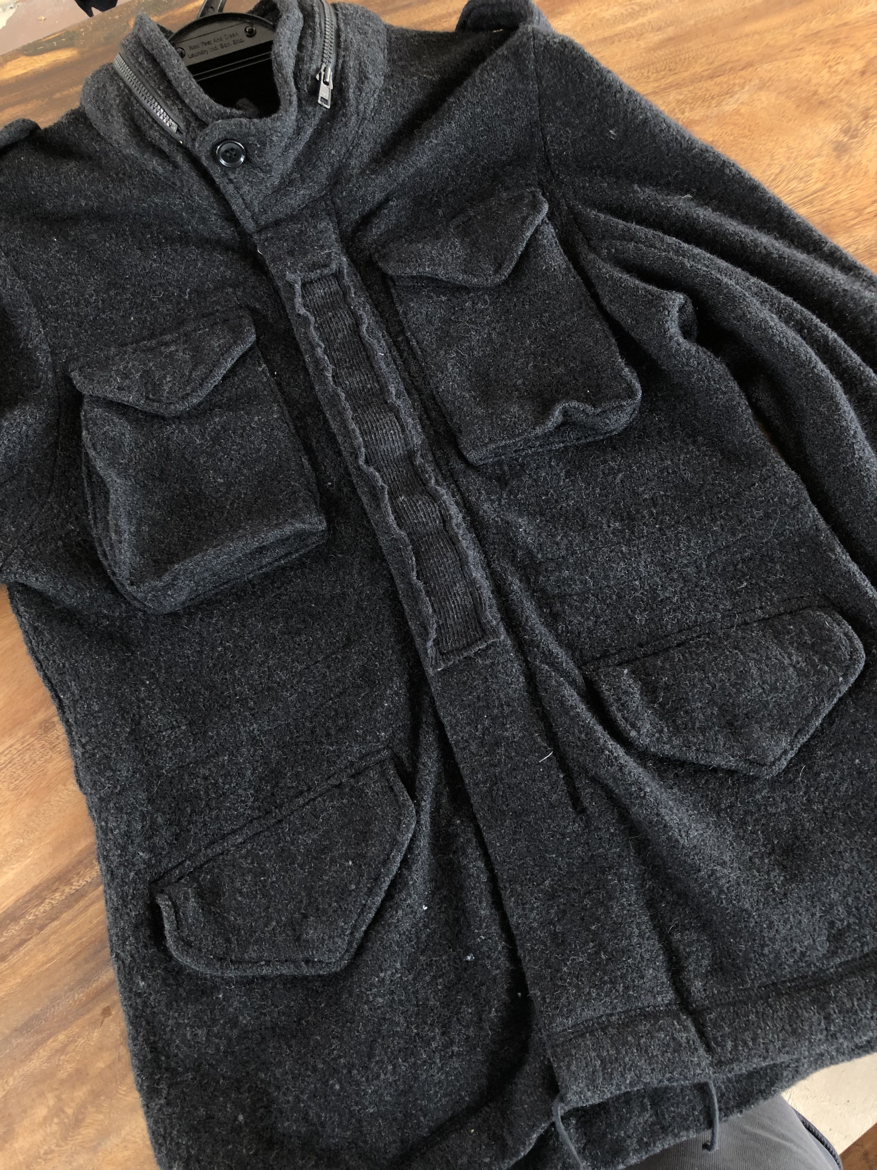 CABANE de ZUCCa ZUCCA TACTICAL WOOL HOODED COAT Size US S / EU 44-46 / 1 - 10 Thumbnail