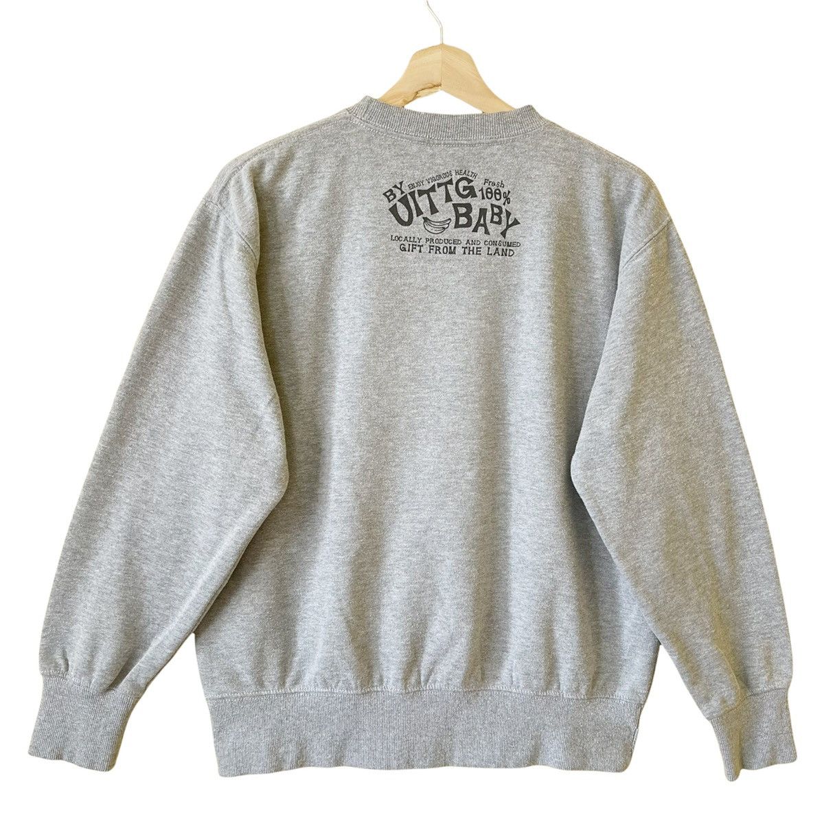 Japanese Brand UITTG Baby No Banana No Life Crewneck Sweatshirt Size M Size US M / EU 48-50 / 2 - 6 Thumbnail