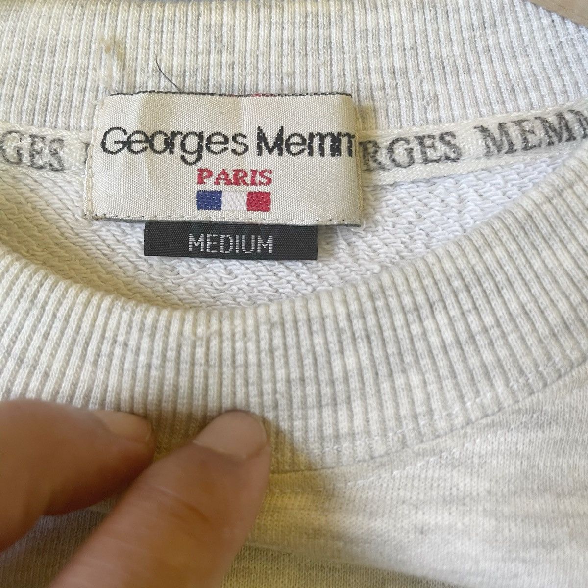 Vintage Vintage Georges Memmi Big Logo Embroidered Sweatshirt Size M Size US M / EU 48-50 / 2 - 9 Thumbnail