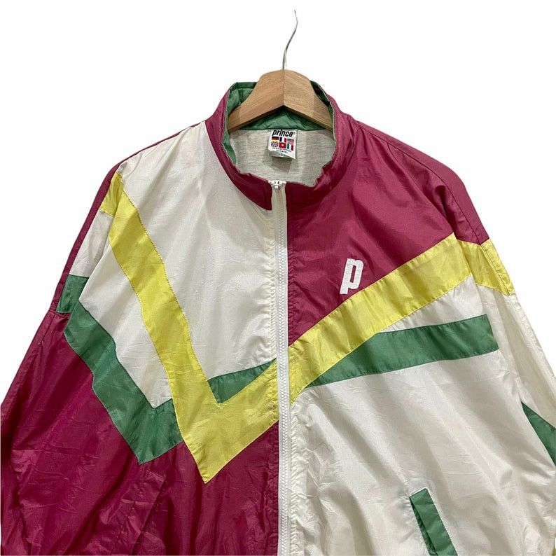 Vintage!! Multicolour Prince Tennis Windbreaker Jacket