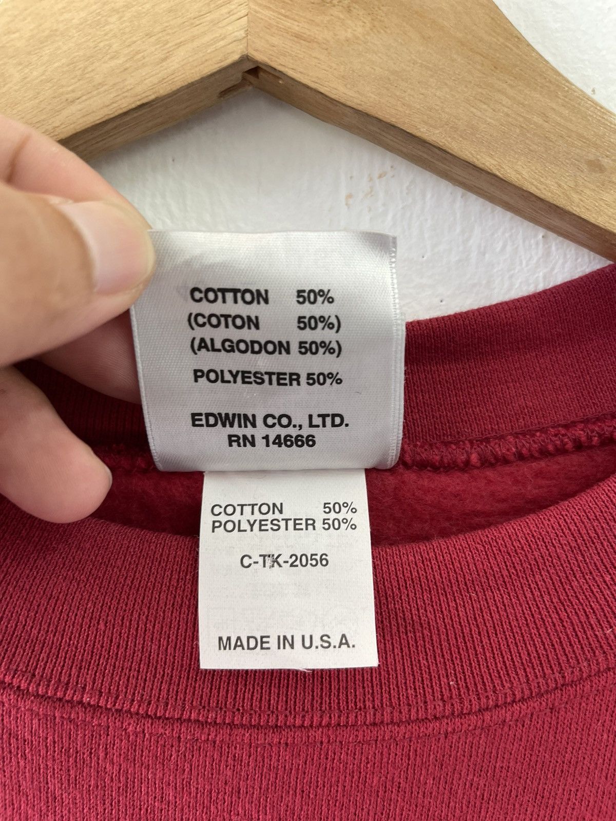 Edwin Vintage 90’s Edwin Plain Crewneck Sweatshirt Size M Size US M / EU 48-50 / 2 - 9 Thumbnail