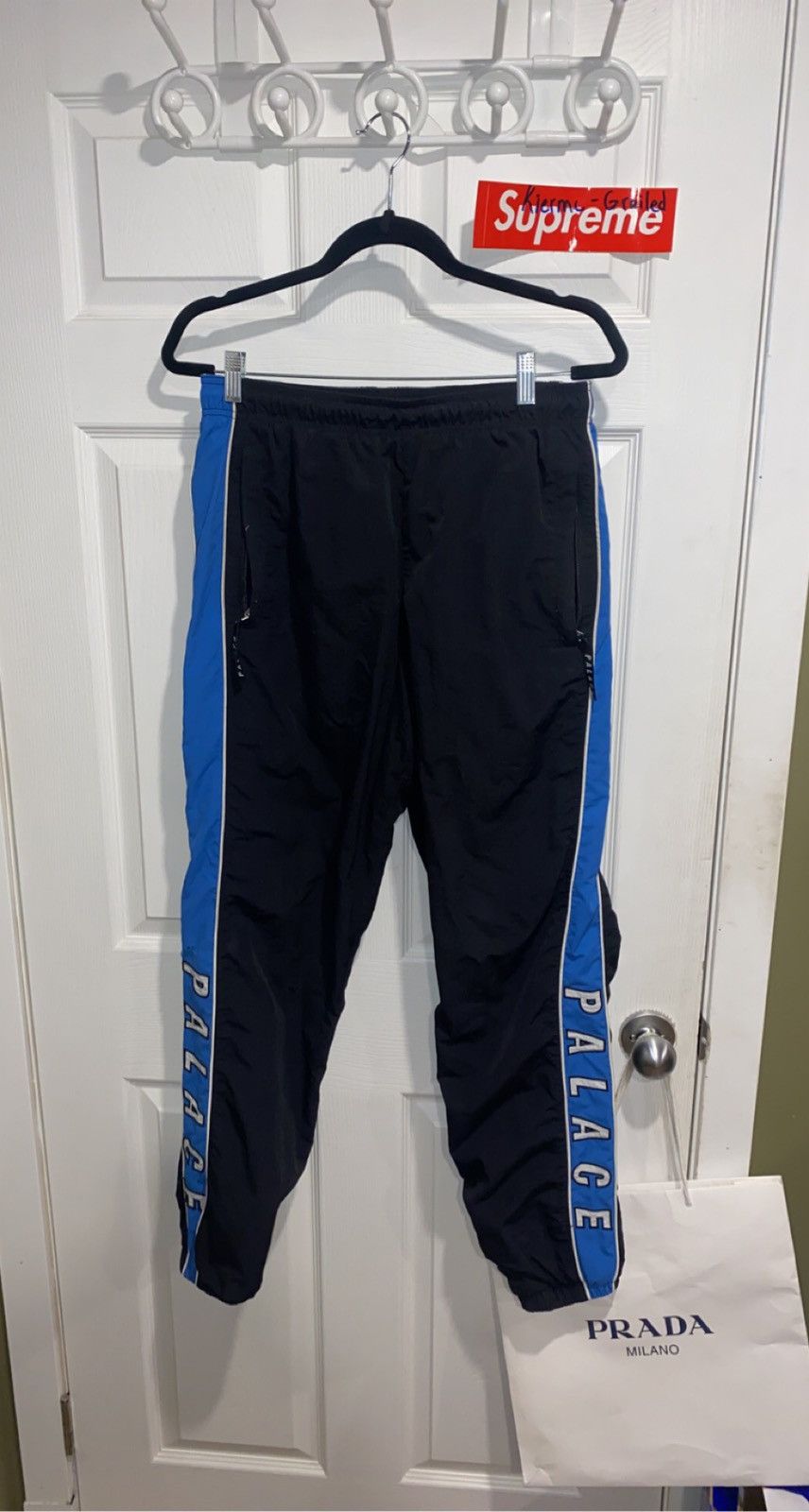 Palace Jogger Pant Black/White/Blue