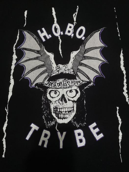 Vintage Vintage 90's Hip Hop Get Em' Up H.O.B.O TRYBE Rap T Shirt 