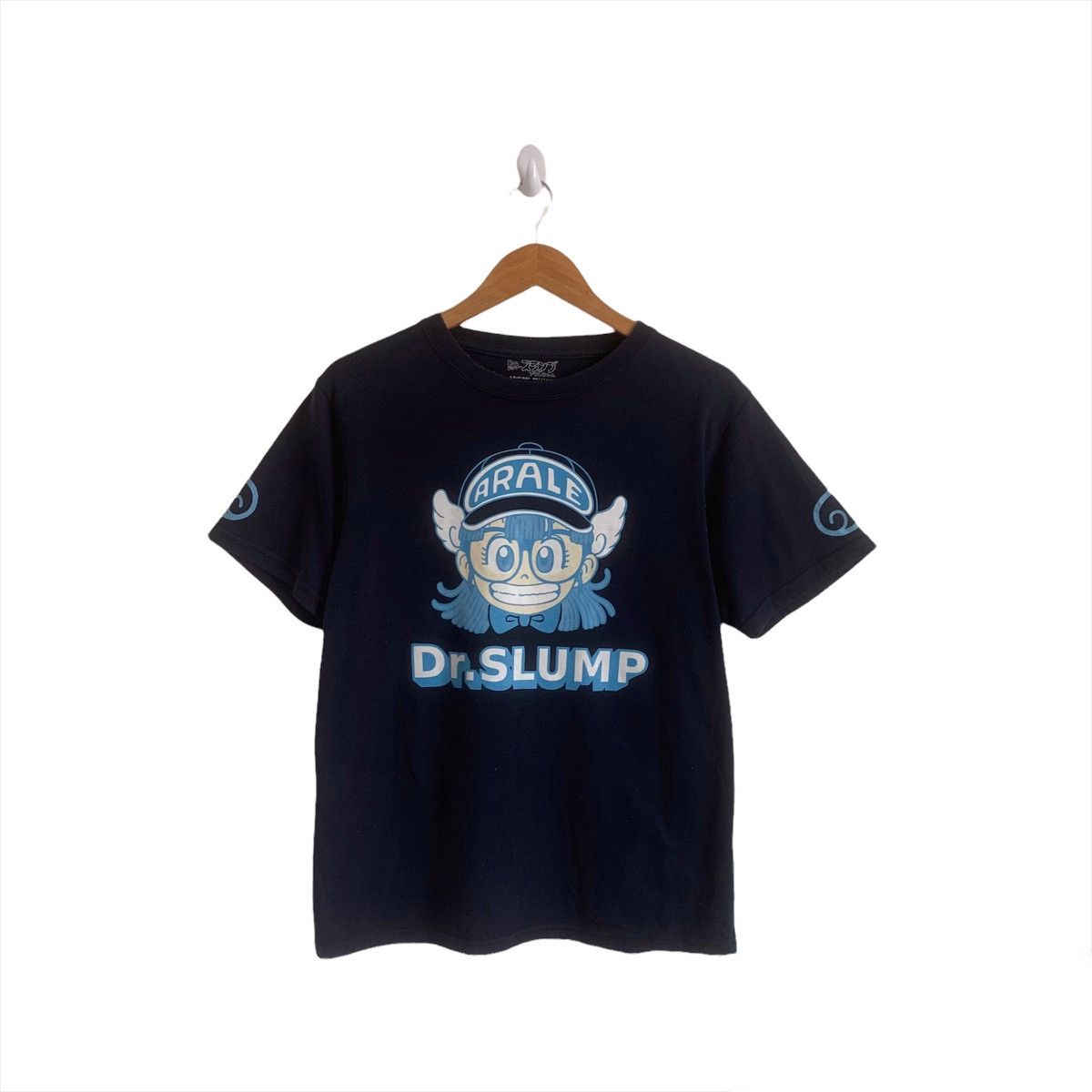 Dr.SLUMP ARALE ビッグプリント Tシャツ ブルー　サイズM Dr.SLUMP ARALE ドクタースランプ アラレちゃん キャラクター