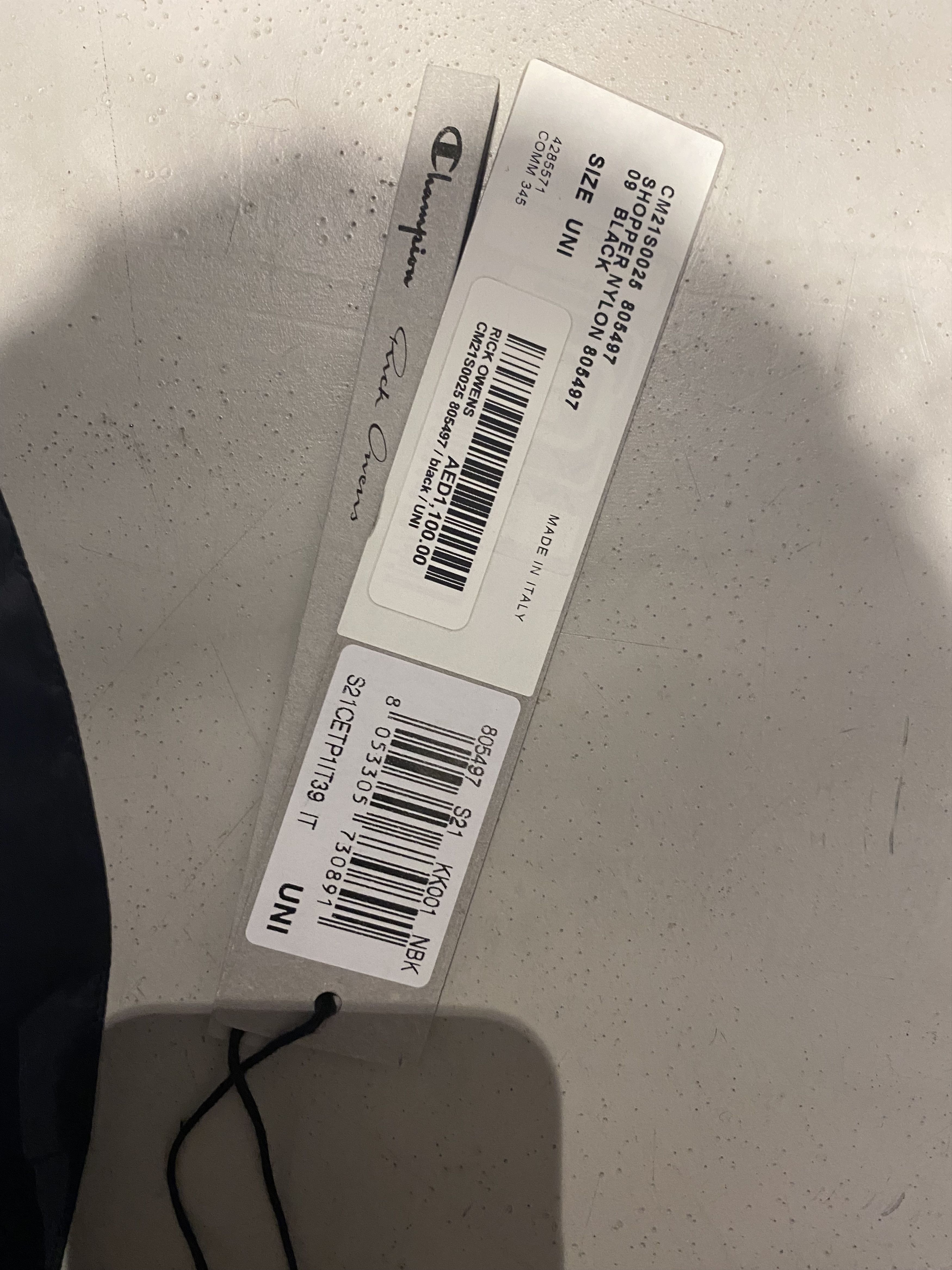 Champion × Rick Owens TOTE Size ONE SIZE - 8 Thumbnail