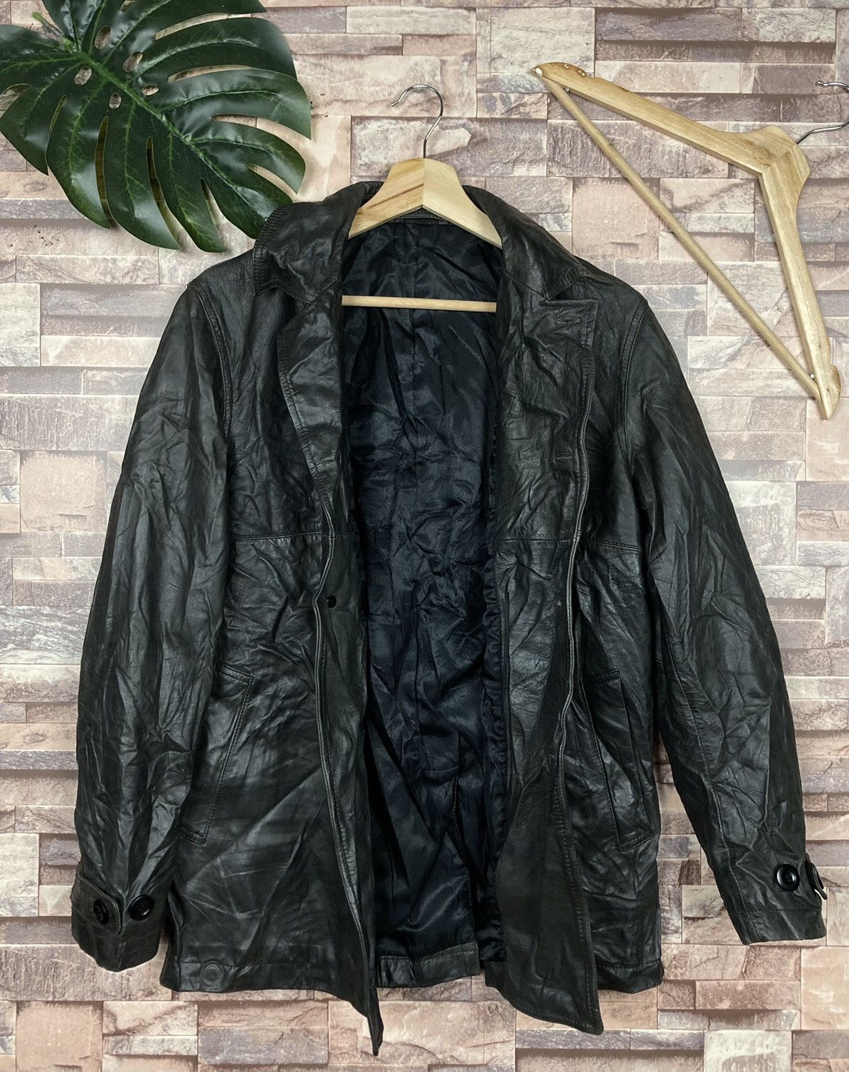 Japanese Brand × Takeo Kikuchi TAKEO KIKUCHI LEATHER LONG JACKETS Size US XS / EU 42 / 0 - 3 Thumbnail