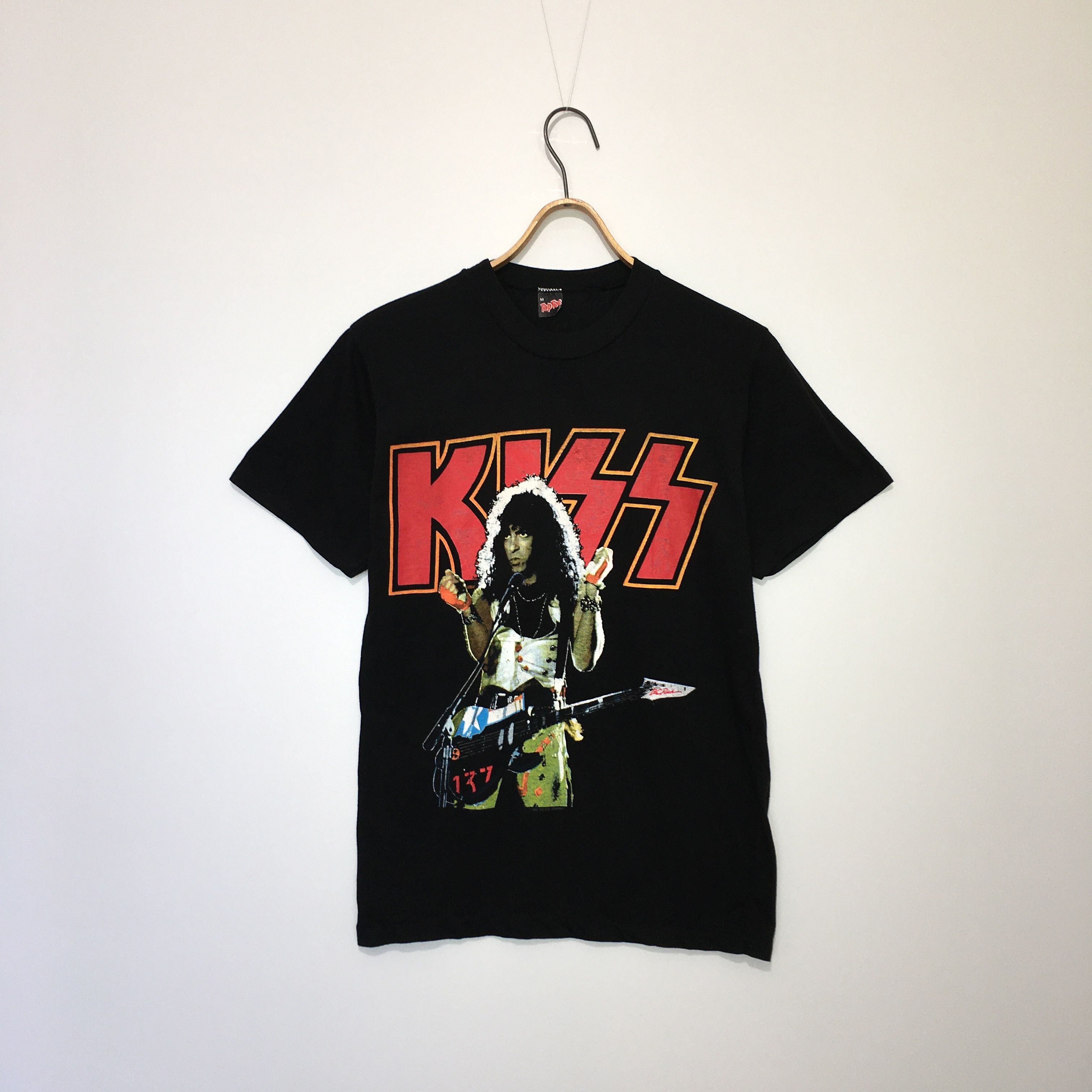 image of Band Tees x Kiss 1988 The Kiss Life Is Like Sex ... Single Stitched T-Shirt in Black (Size Medium)