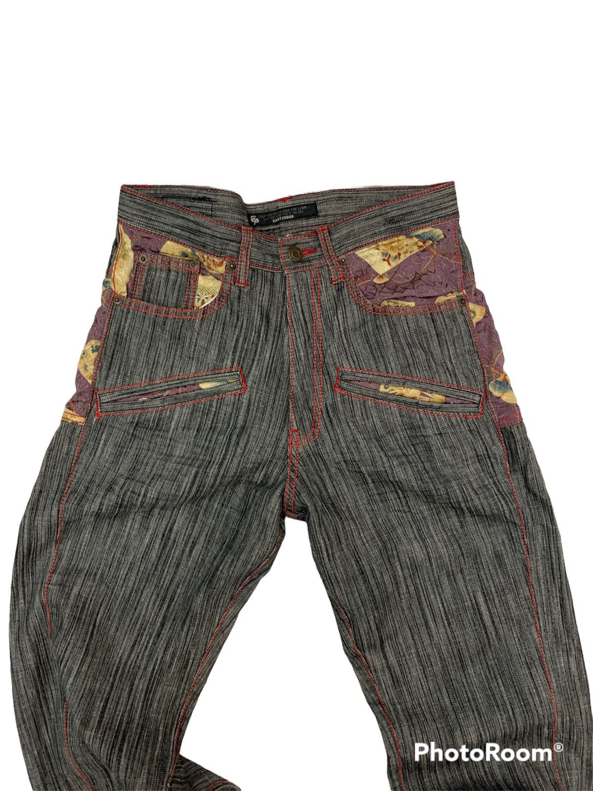 Designer East20box denim pant art Japan design mutipocket Size US 31 - 3 Thumbnail