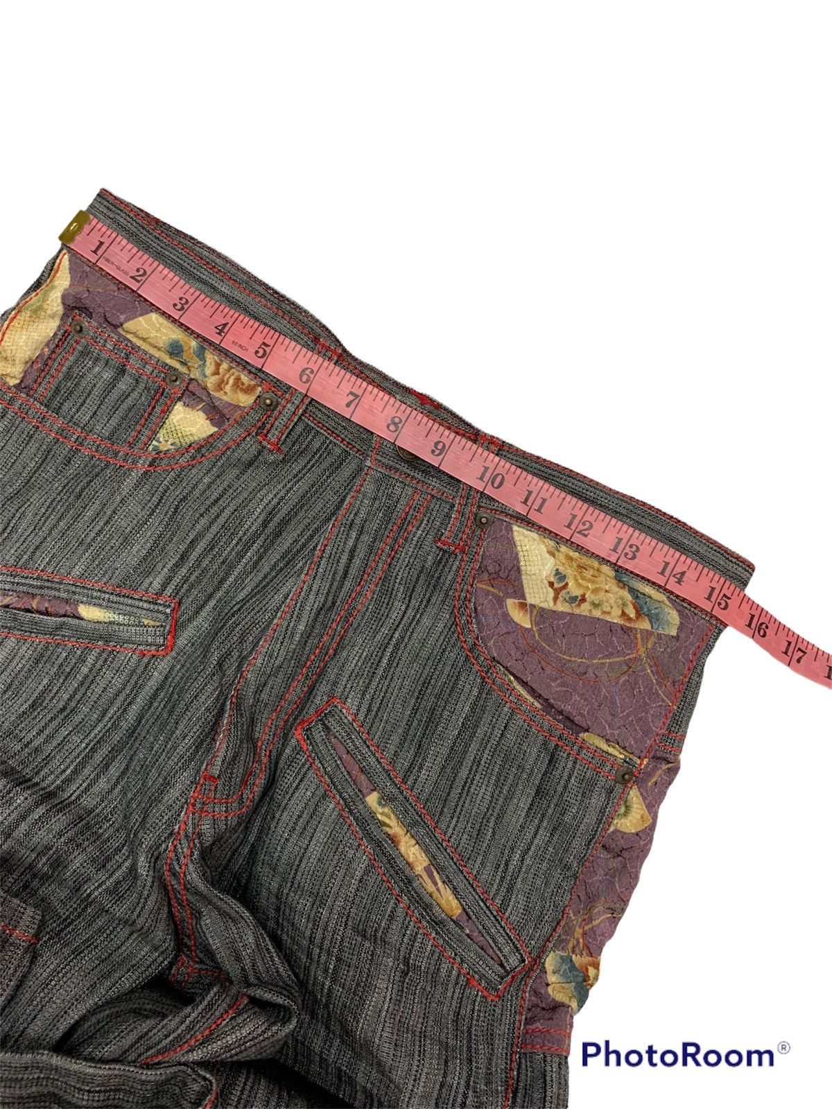 Designer East20box denim pant art Japan design mutipocket Size US 31 - 10 Thumbnail