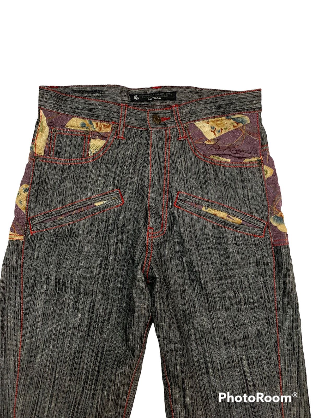 Designer East20box denim pant art Japan design mutipocket Size US 31 - 4 Thumbnail