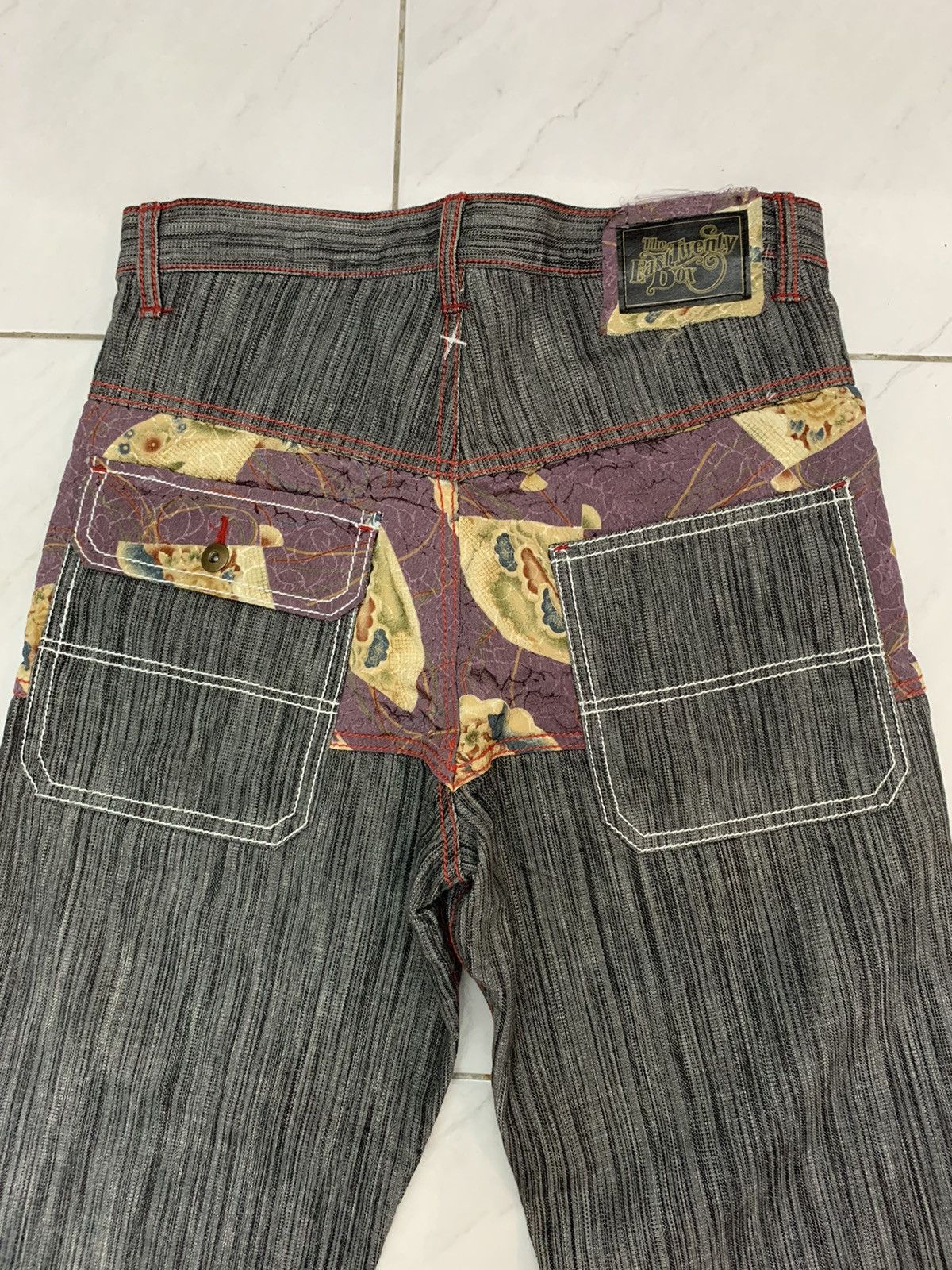 Designer East20box denim pant art Japan design mutipocket Size US 31 - 5 Thumbnail