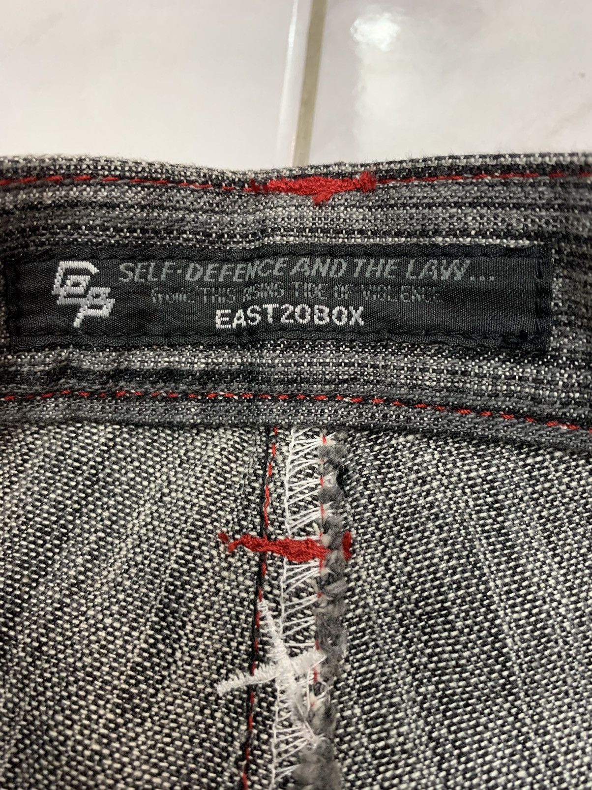 Designer East20box denim pant art Japan design mutipocket Size US 31 - 11 Thumbnail