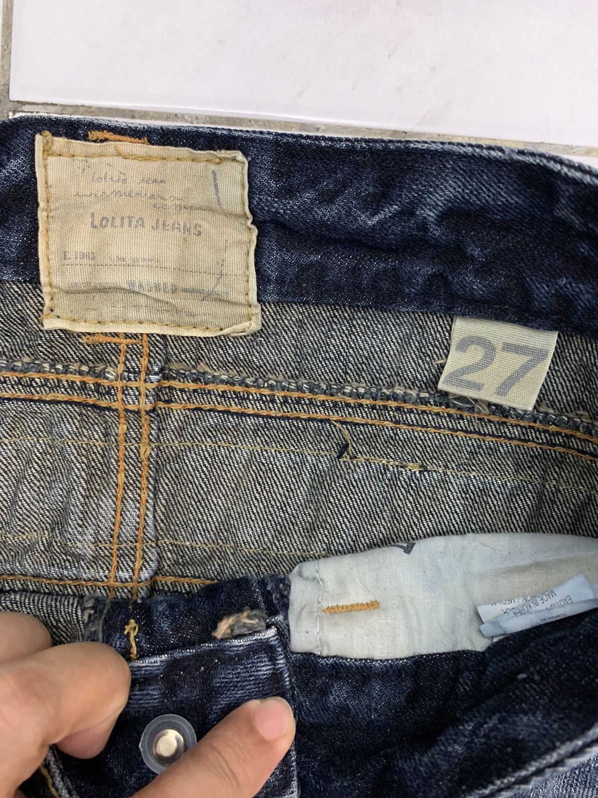 Designer Lolita denim pant exotic Vintage denim Size US 31 - 9 Thumbnail