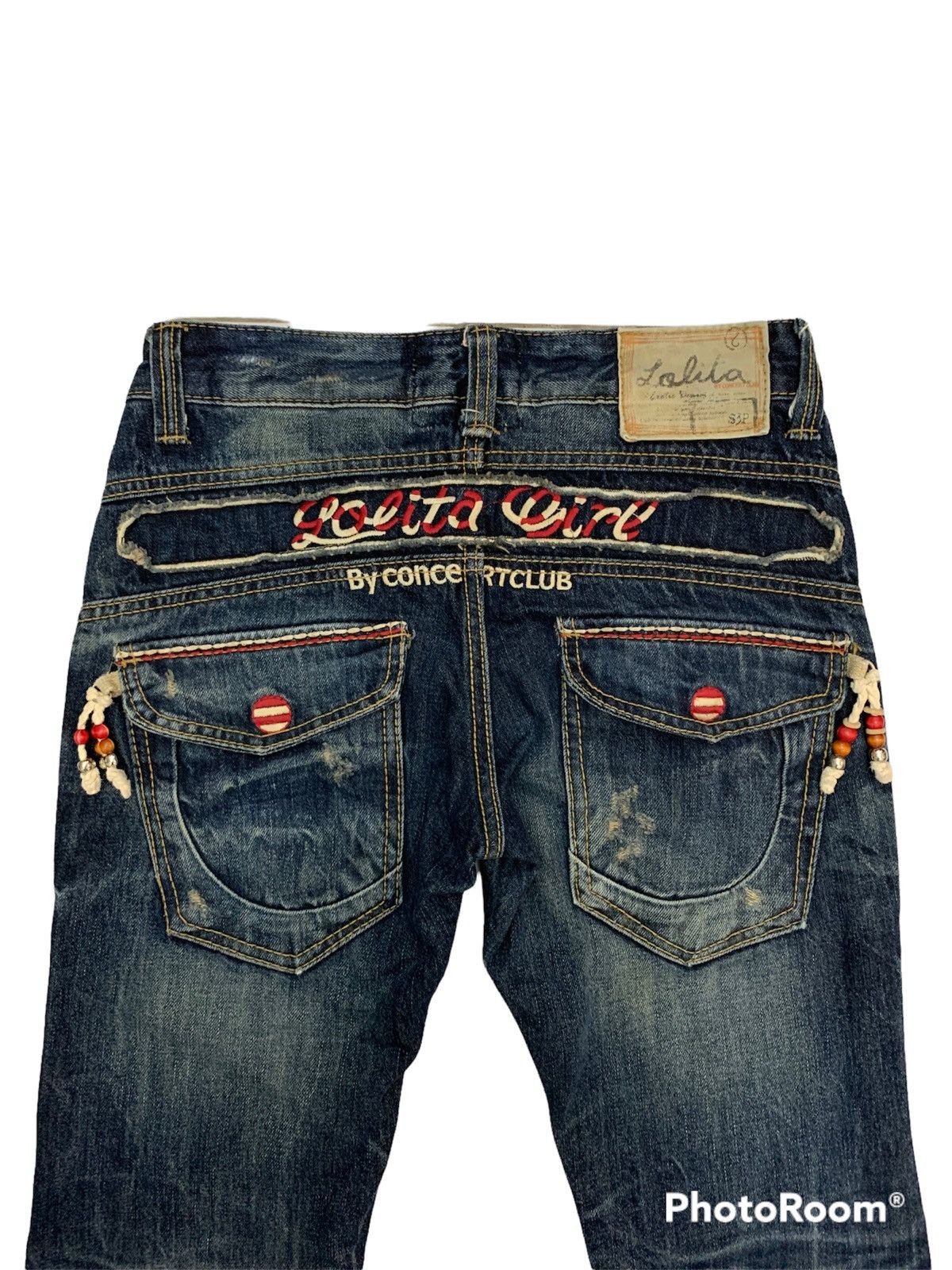 Designer Lolita denim pant exotic Vintage denim Size US 31 - 3 Thumbnail