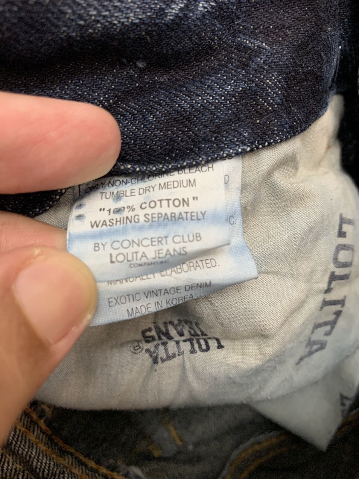 Designer Lolita denim pant exotic Vintage denim Size US 31 - 10 Thumbnail