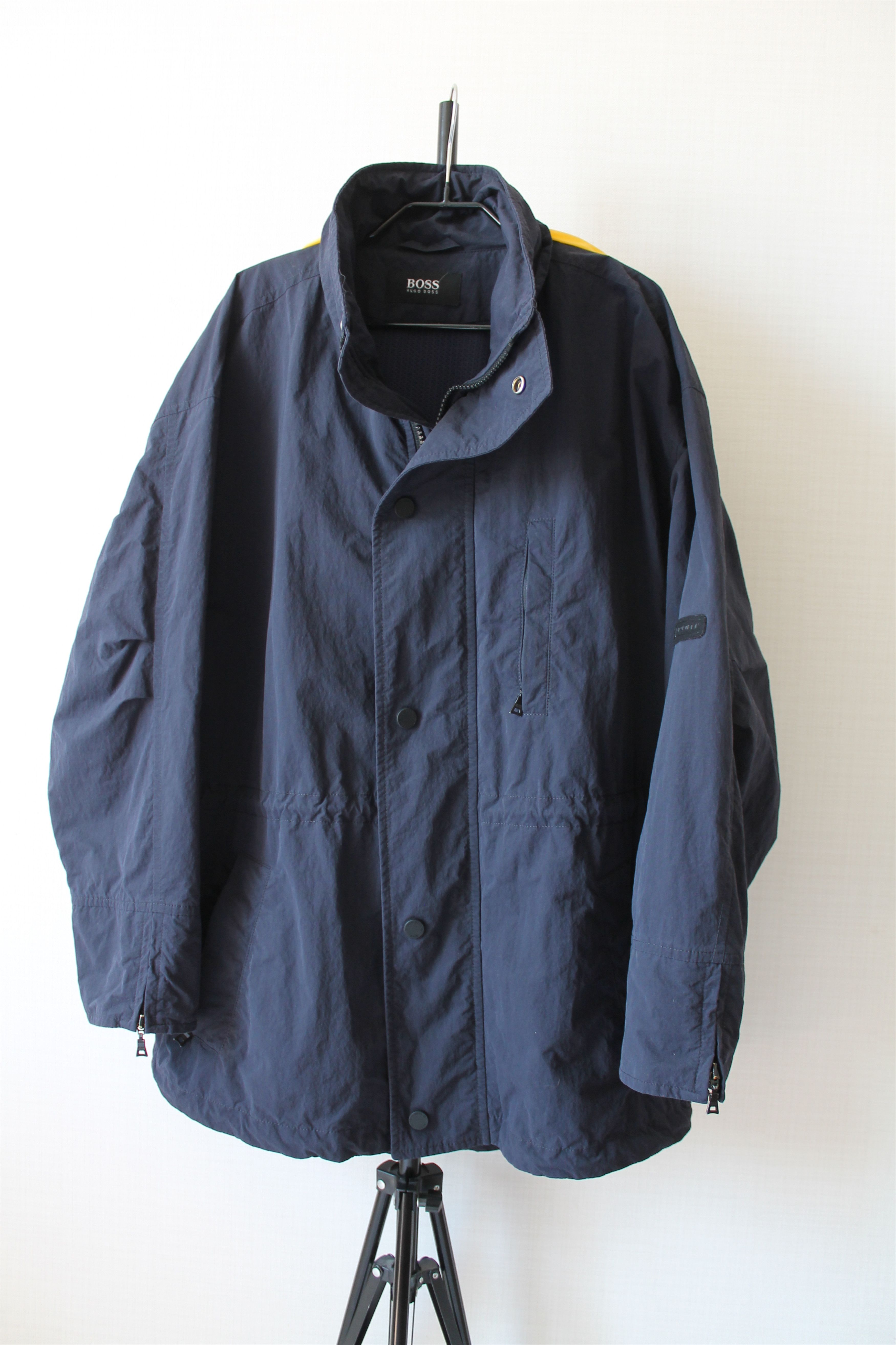 Hugo Boss 90's HUGO BOSS SPORT Nylon Jacket Hooded Fighter Uni Size US XL / EU 56 / 4 - 1 Thumbnail