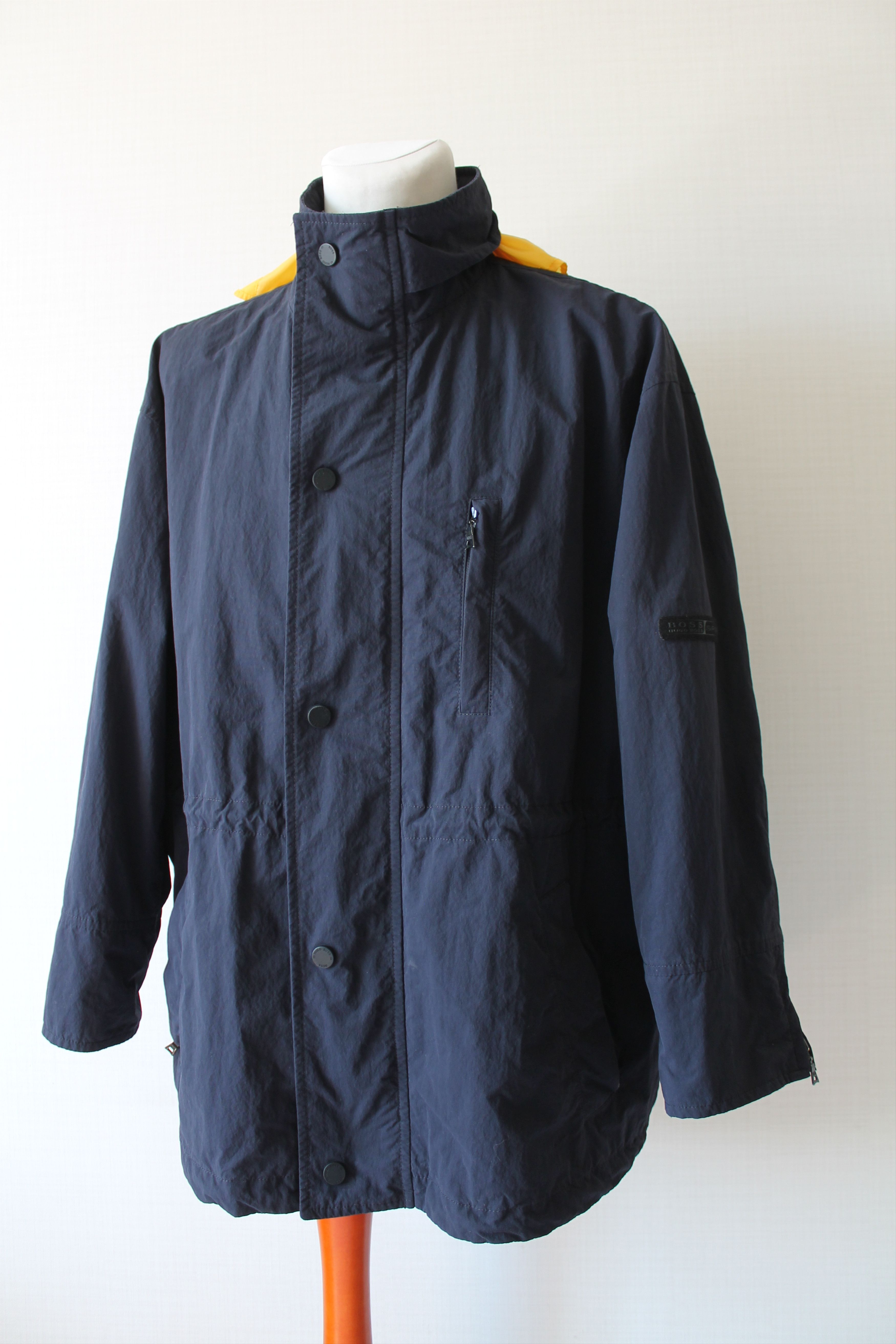 Hugo Boss 90's HUGO BOSS SPORT Nylon Jacket Hooded Fighter Uni Size US XL / EU 56 / 4 - 6 Thumbnail