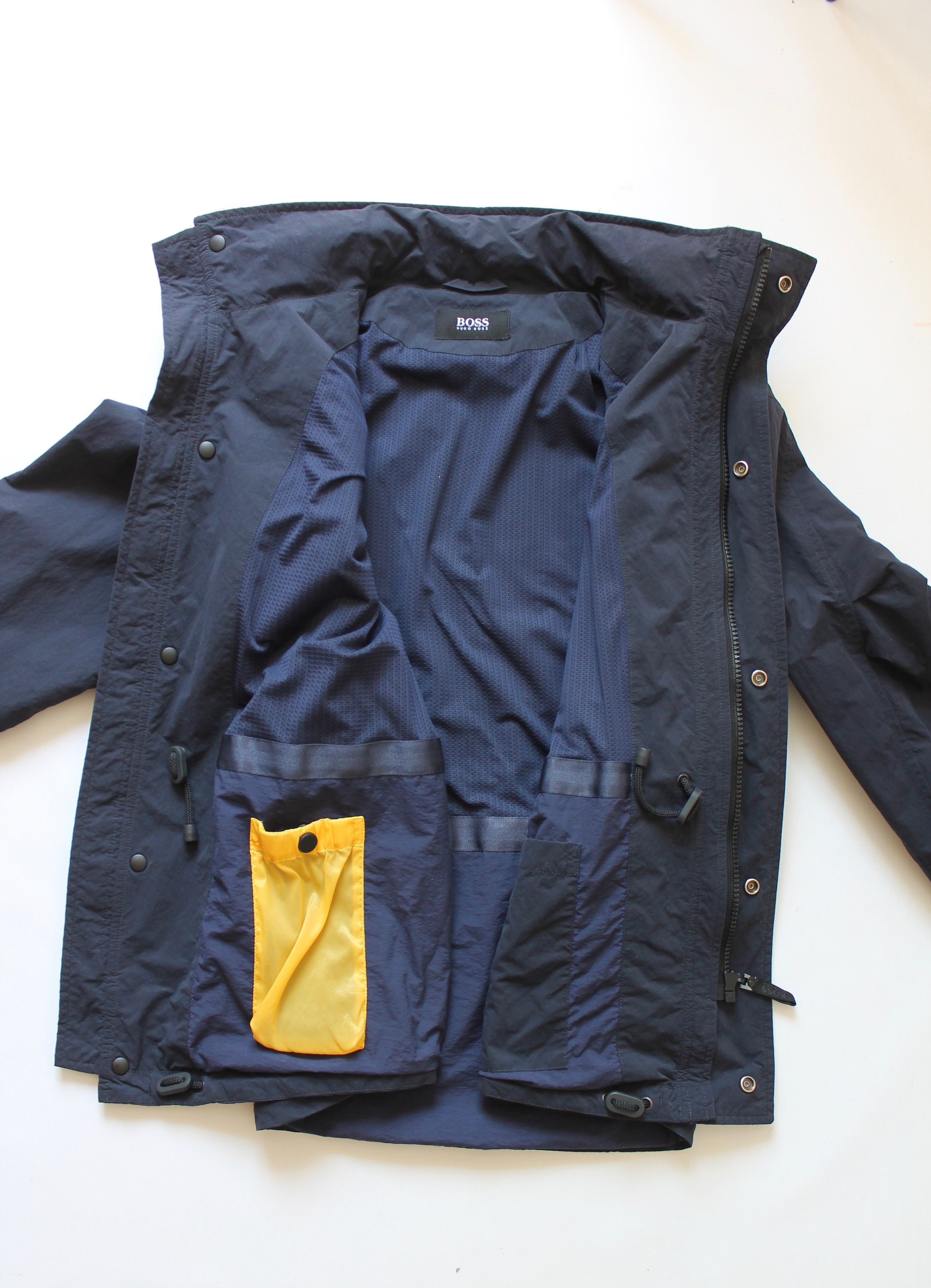 Hugo Boss 90's HUGO BOSS SPORT Nylon Jacket Hooded Fighter Uni Size US XL / EU 56 / 4 - 10 Thumbnail