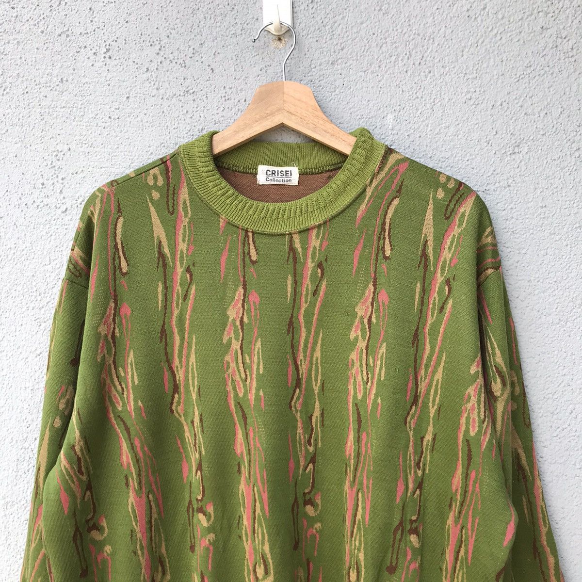 Aran Isles Knitwear Vintage Crisei Melted Paint Design Jumper Knit Sweater Size US L / EU 52-54 / 3 - 2 Thumbnail
