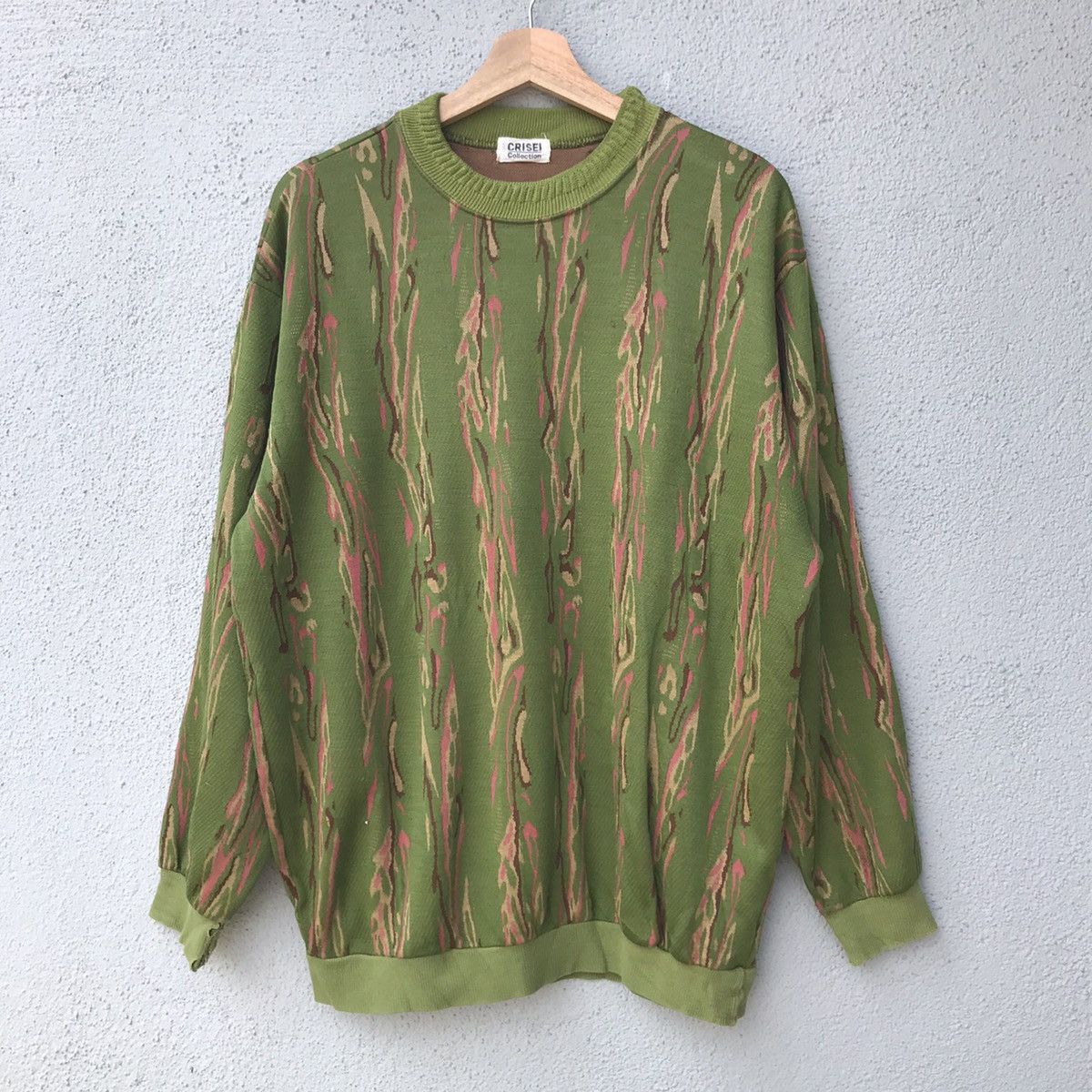 Aran Isles Knitwear Vintage Crisei Melted Paint Design Jumper Knit Sweater Size US L / EU 52-54 / 3 - 1 Thumbnail