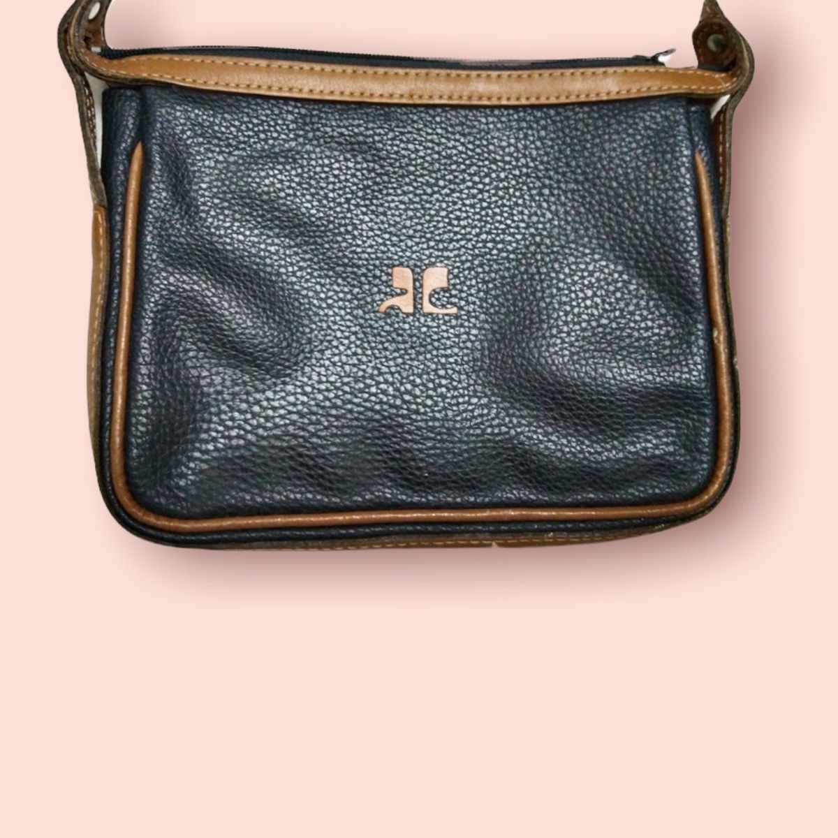 Andre Courreges COURREGES VINTAGE LEATHER MINI CROSSBODY SLING Size ONE SIZE - 2 Thumbnail