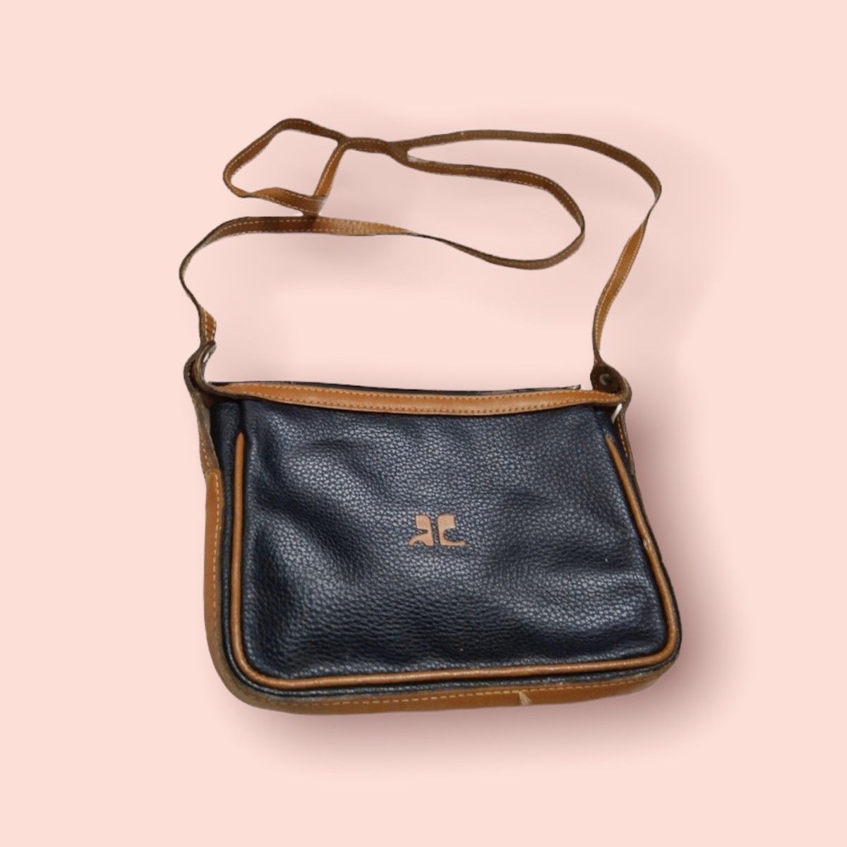 Andre Courreges COURREGES VINTAGE LEATHER MINI CROSSBODY SLING Size ONE SIZE - 5 Thumbnail