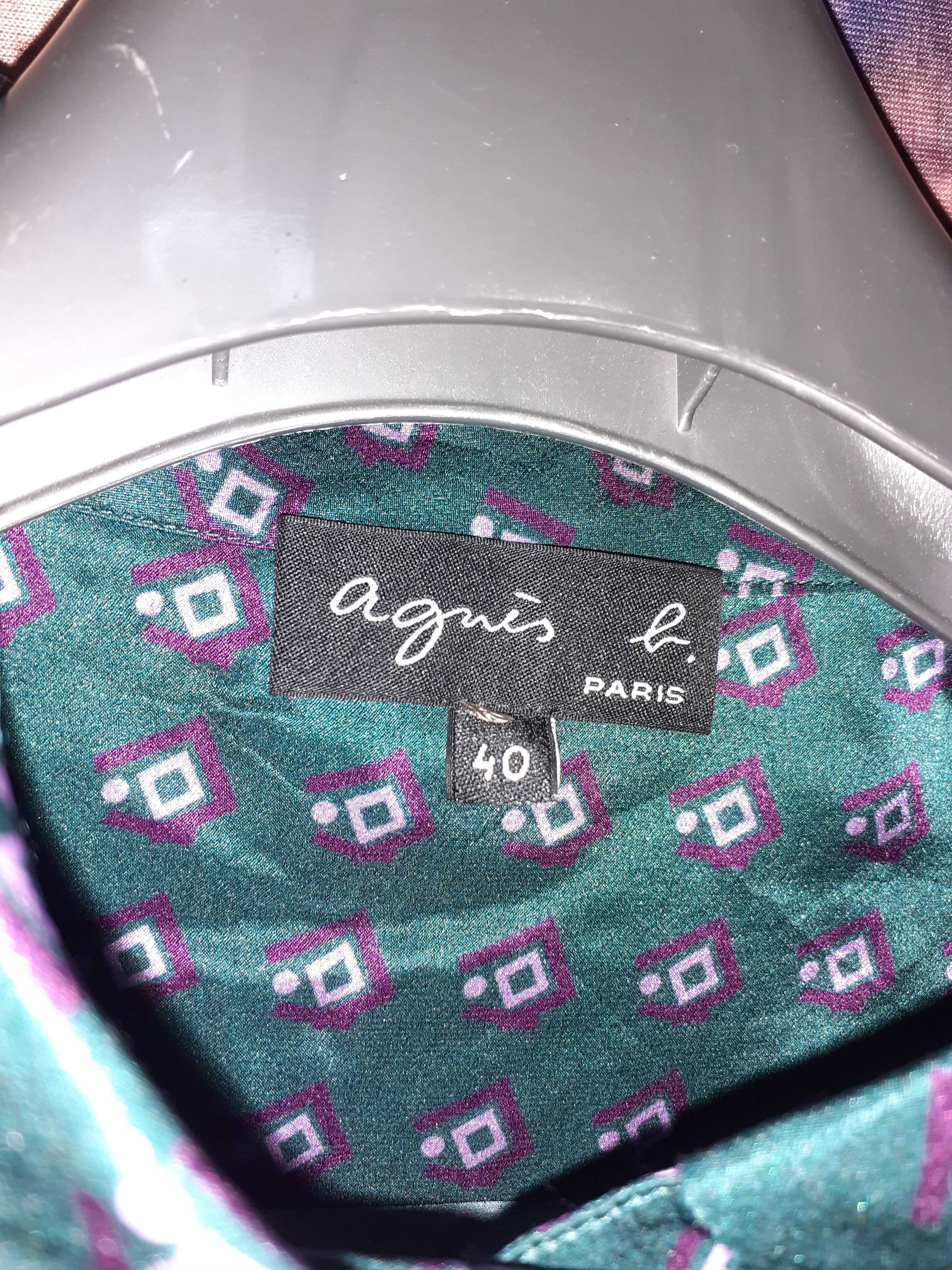 agnes b. Vintage Agnes B. silk Shirt France fashion luxury women Size ONE SIZE - 2 Thumbnail