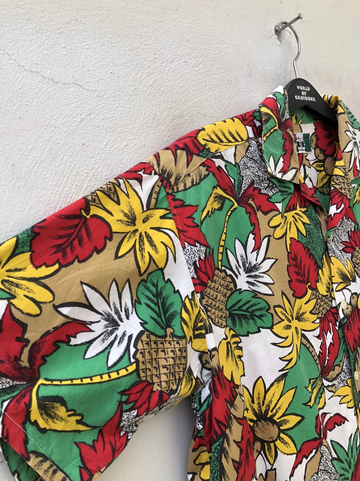 Vintage Vintage 90s PUSH Japan Open Collar Baggy Hawaiian Shirt Size US L / EU 52-54 / 3 - 9 Thumbnail
