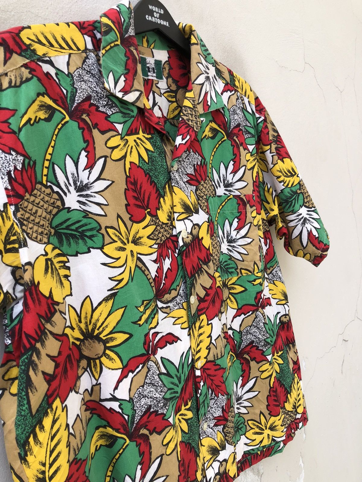 Vintage Vintage 90s PUSH Japan Open Collar Baggy Hawaiian Shirt Size US L / EU 52-54 / 3 - 10 Thumbnail