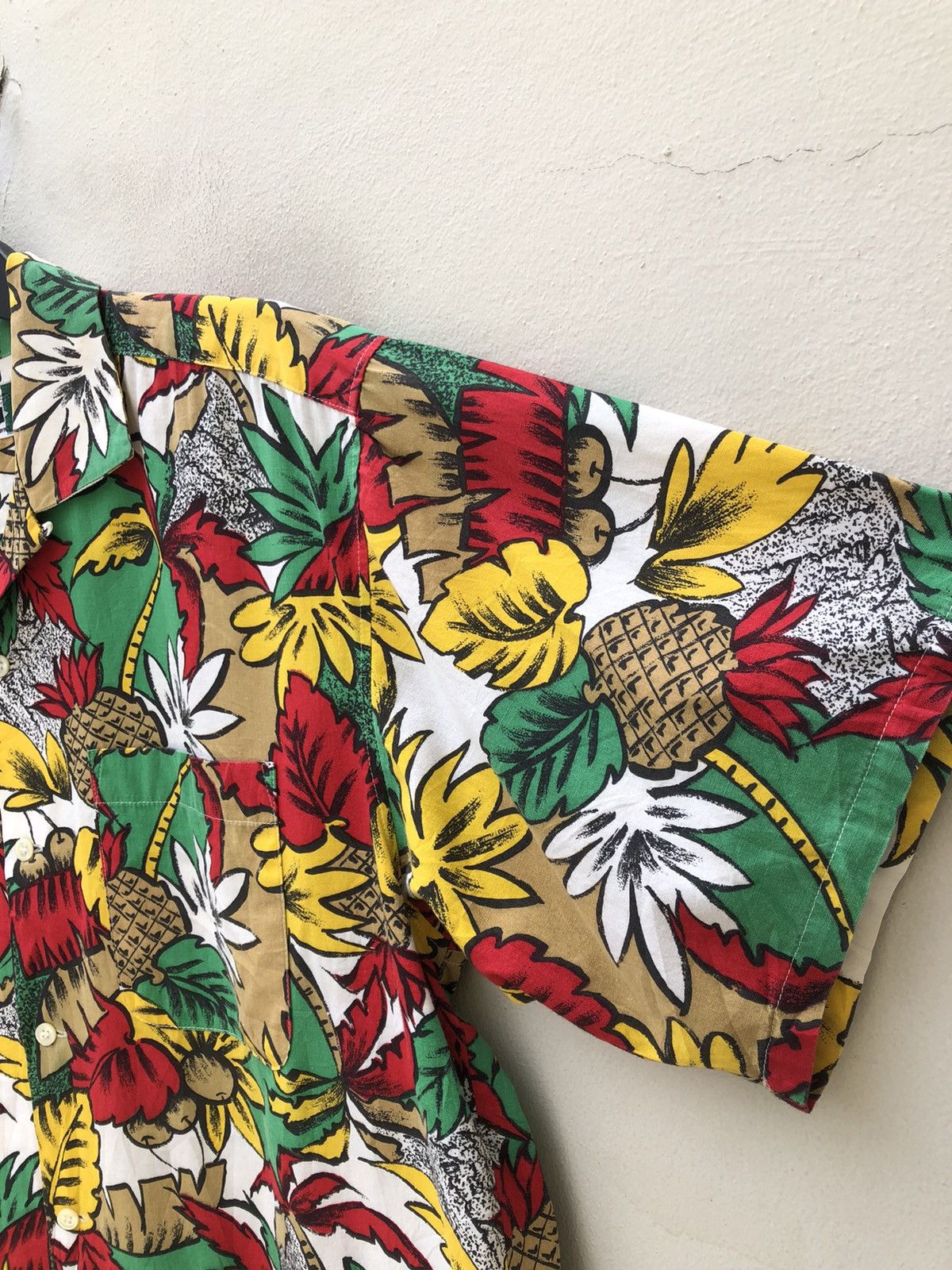 Vintage Vintage 90s PUSH Japan Open Collar Baggy Hawaiian Shirt Size US L / EU 52-54 / 3 - 8 Thumbnail