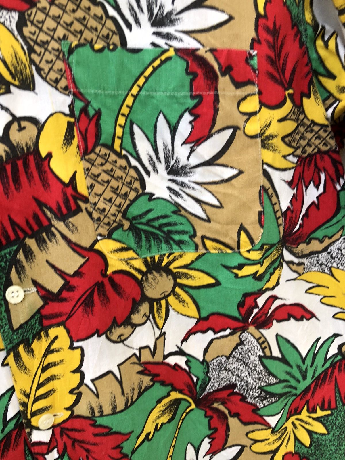 Vintage Vintage 90s PUSH Japan Open Collar Baggy Hawaiian Shirt Size US L / EU 52-54 / 3 - 5 Thumbnail