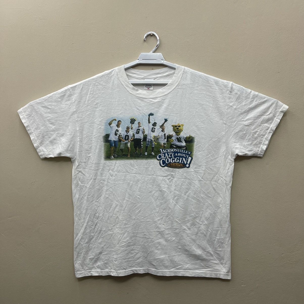 Anvil × Vintage Vintage Jacksonville's Crazy About Coggin White T-Shirt XL Size US XL / EU 56 / 4 - 1 Thumbnail