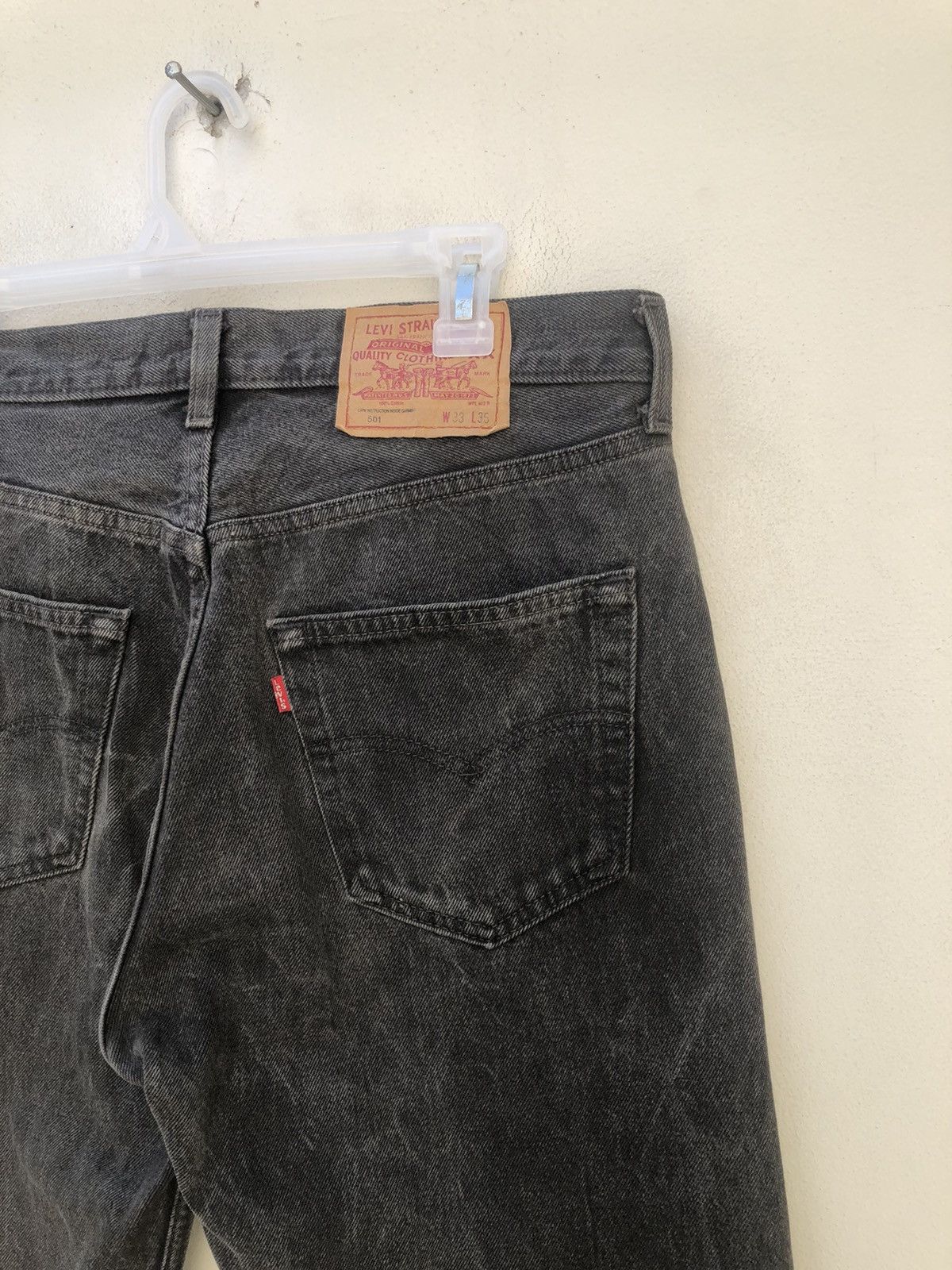 Levi's Vintage 1992 Levi’s 501 Jeans Faded Black Denim Size US 33 - 18 Thumbnail