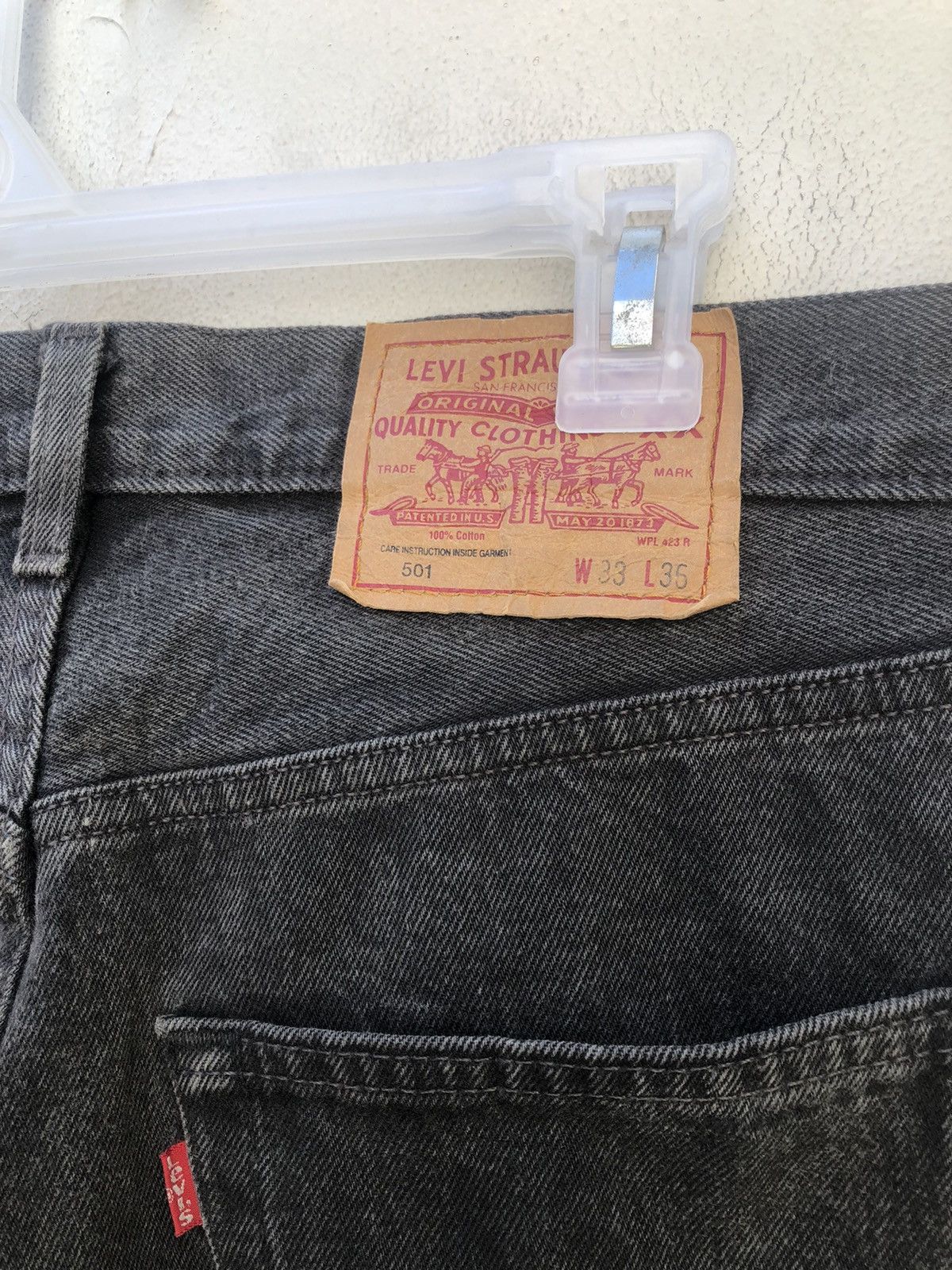 Levi's Vintage 1992 Levi’s 501 Jeans Faded Black Denim Size US 33 - 19 Thumbnail