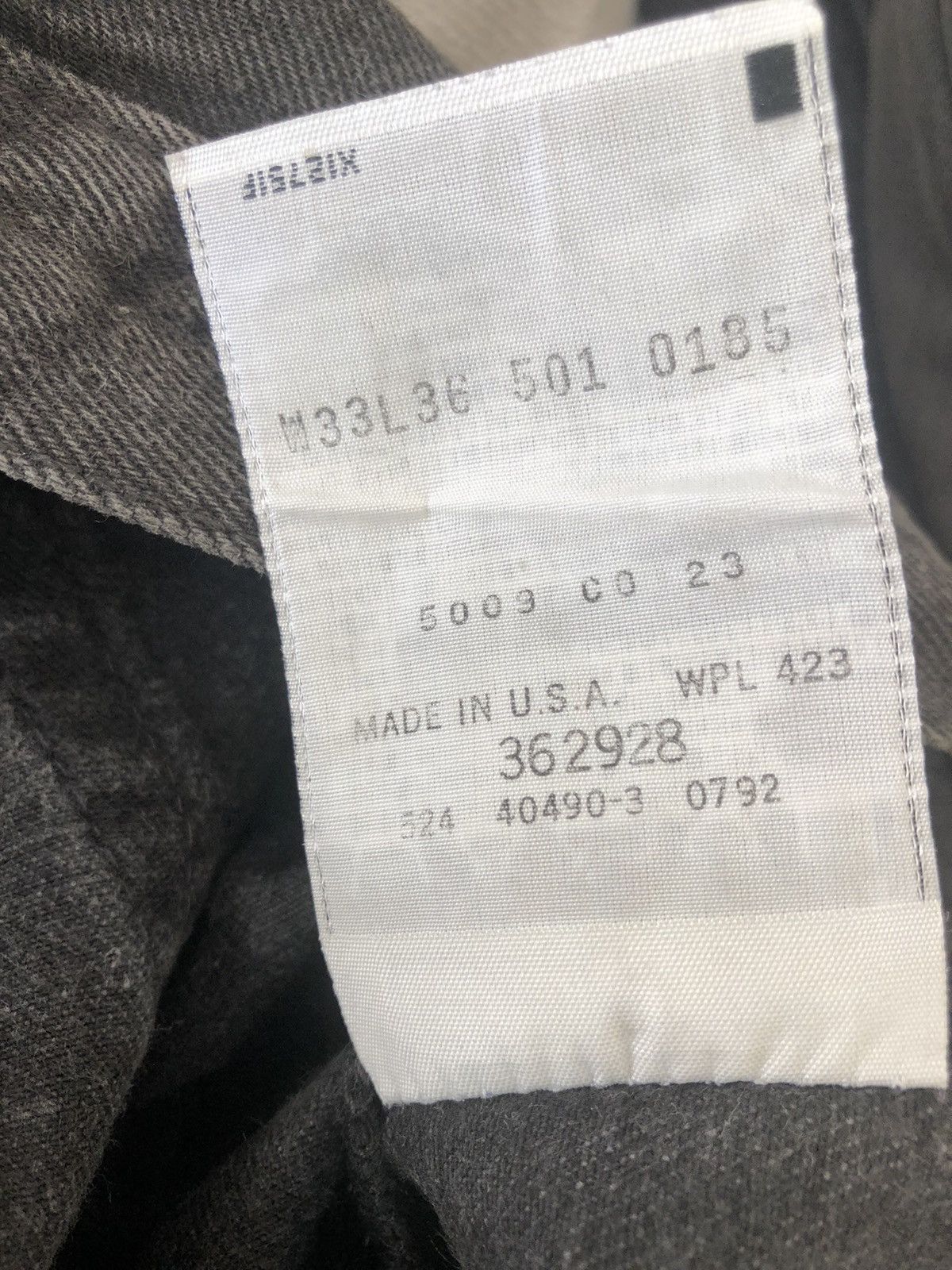 Levi's Vintage 1992 Levi’s 501 Jeans Faded Black Denim Size US 33 - 22 Thumbnail