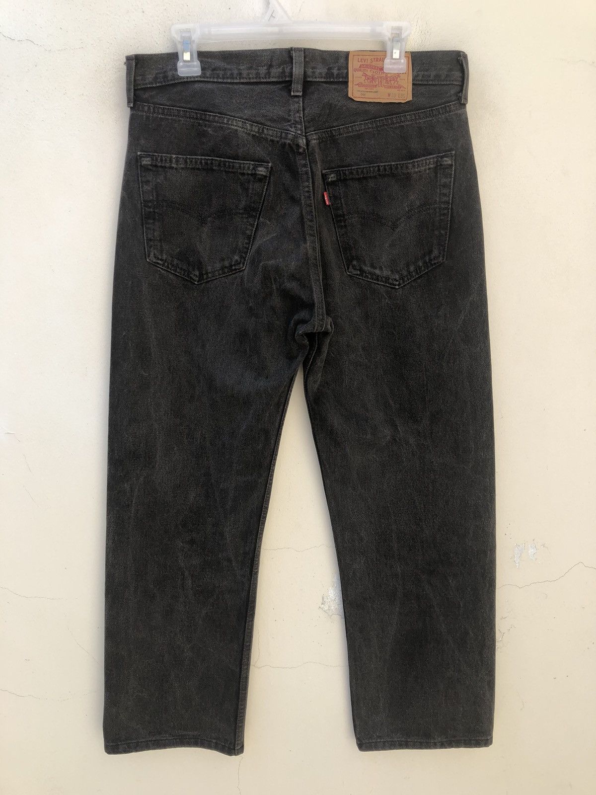 Levi's Vintage 1992 Levi’s 501 Jeans Faded Black Denim Size US 33 - 14 Thumbnail