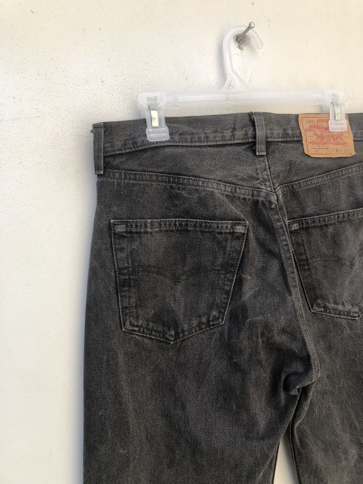 Levi's Vintage 1992 Levi’s 501 Jeans Faded Black Denim Size US 33 - 15 Thumbnail