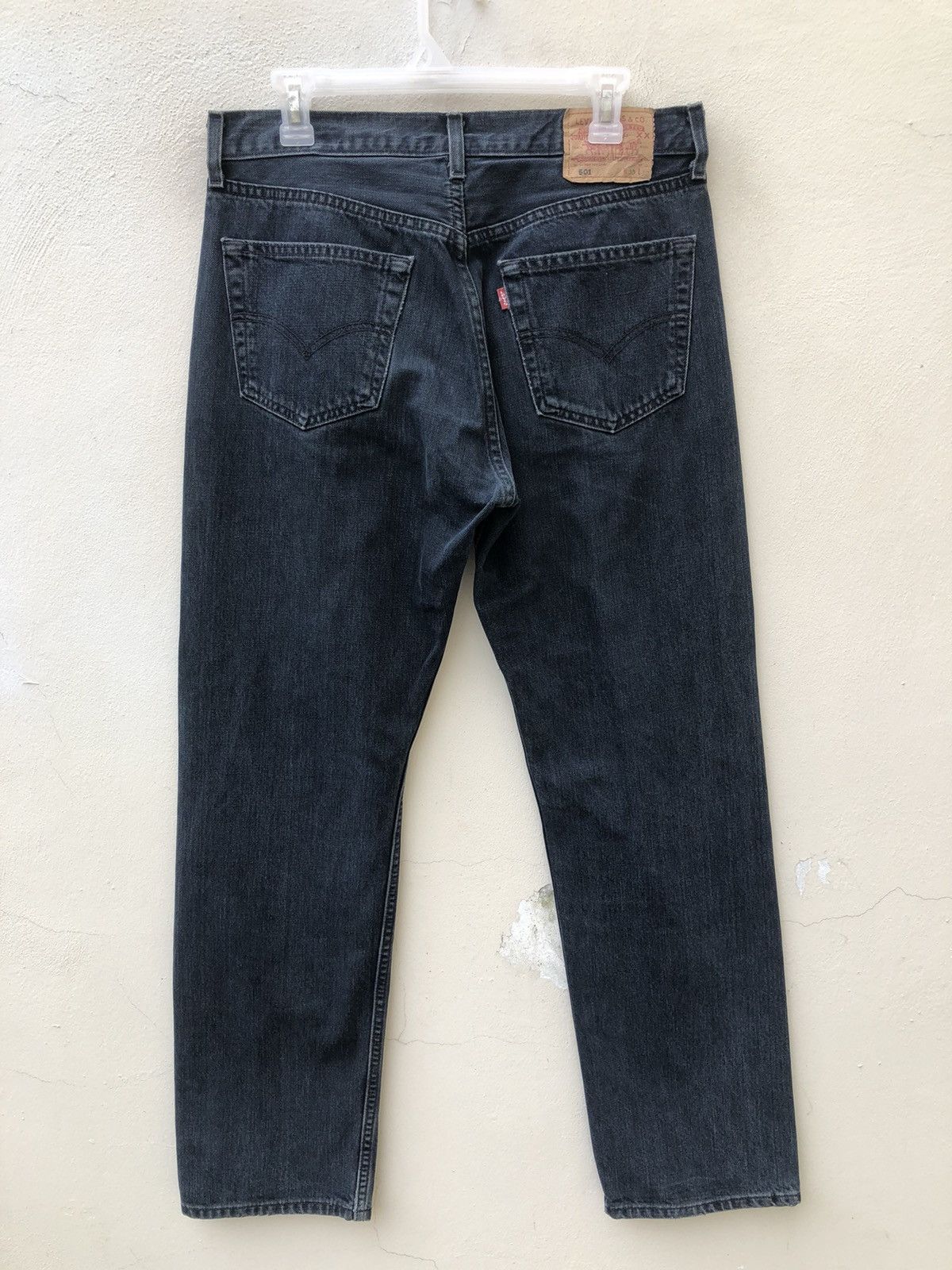 Levi's Vintage 2002 Levi’s 501 Jeans Faded Blue Black Denim Size US 33 - 10 Thumbnail
