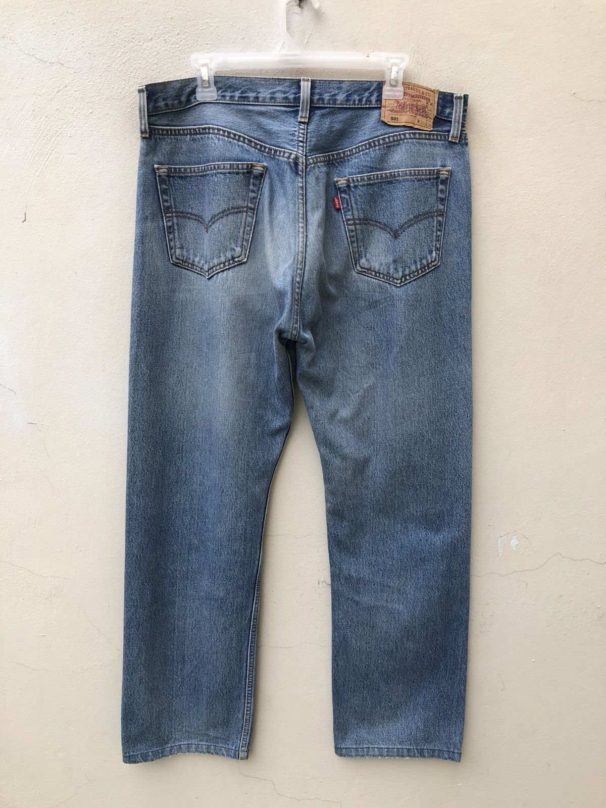 Levi's Vintage 1997 Levi’s 501 Jeans Distressed Ageing Denim Size US 35 - 10 Thumbnail