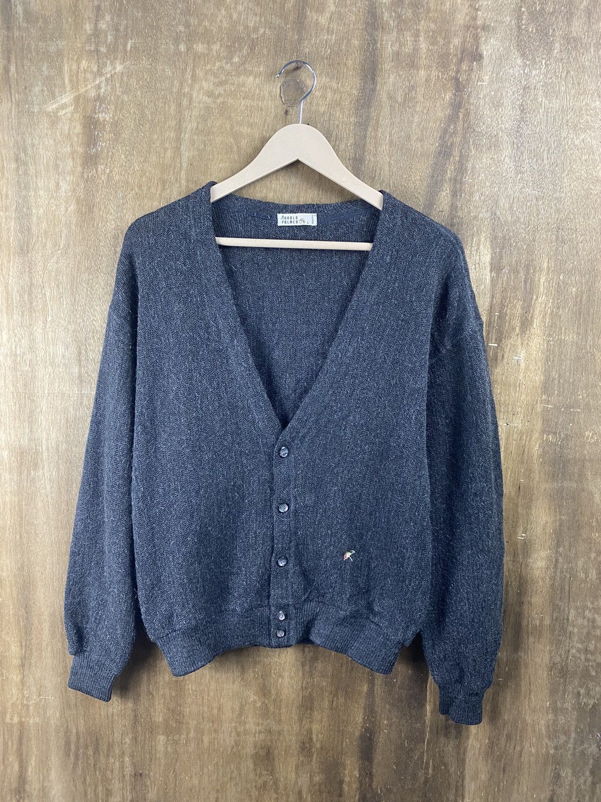 Japanese Brand Arnold Palmer cardigan grey Knitwear #Z062 Size US M / EU 48-50 / 2 - 1 Thumbnail