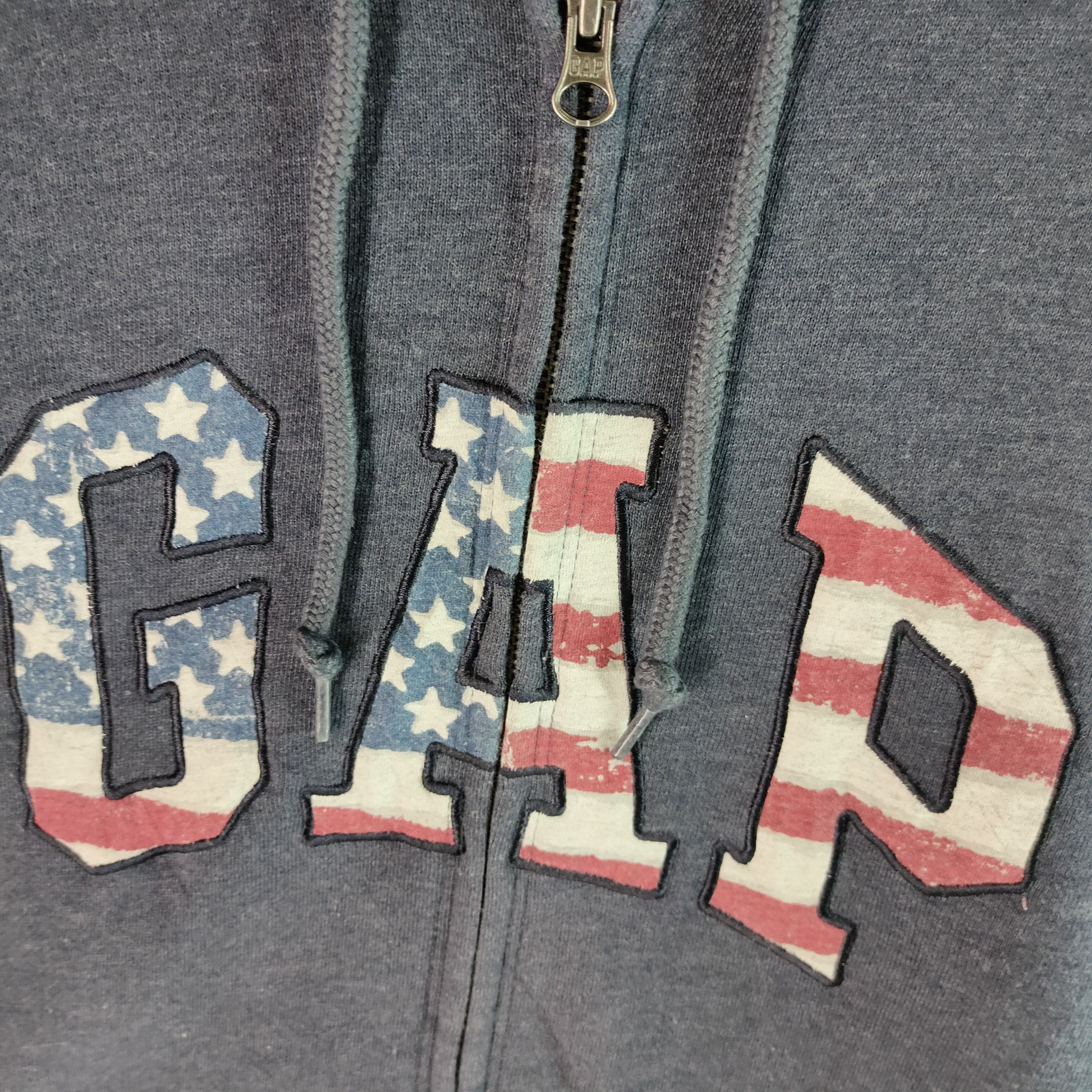 Gap GAP Embroidery Spell Out American Full Zipper Sweatshirt Size US M / EU 48-50 / 2 - 2 Thumbnail
