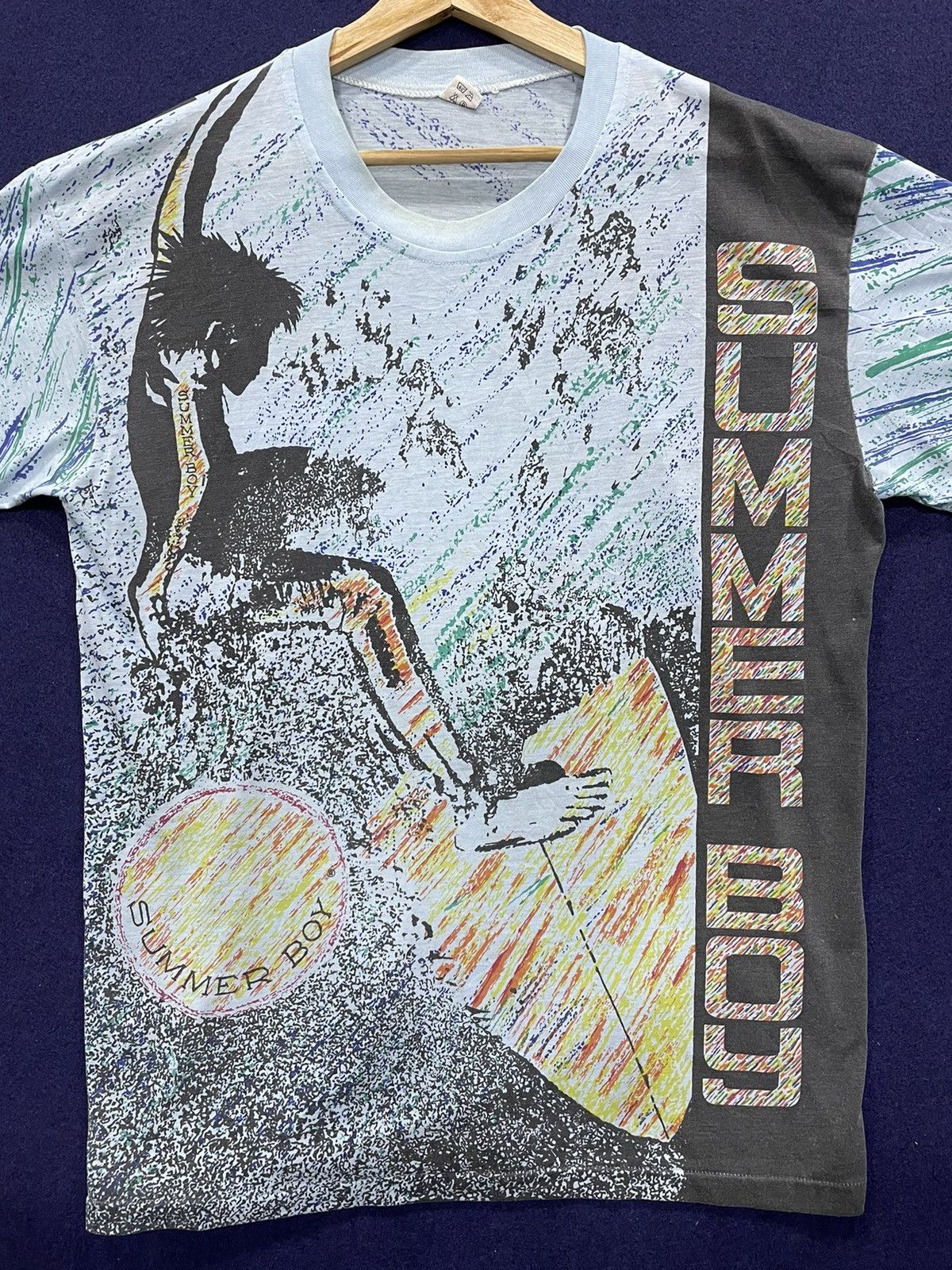 Vintage Vintage 90s Summer Boy Surfing Overprint AOP Rare!! Size US L / EU 52-54 / 3 - 2 Thumbnail