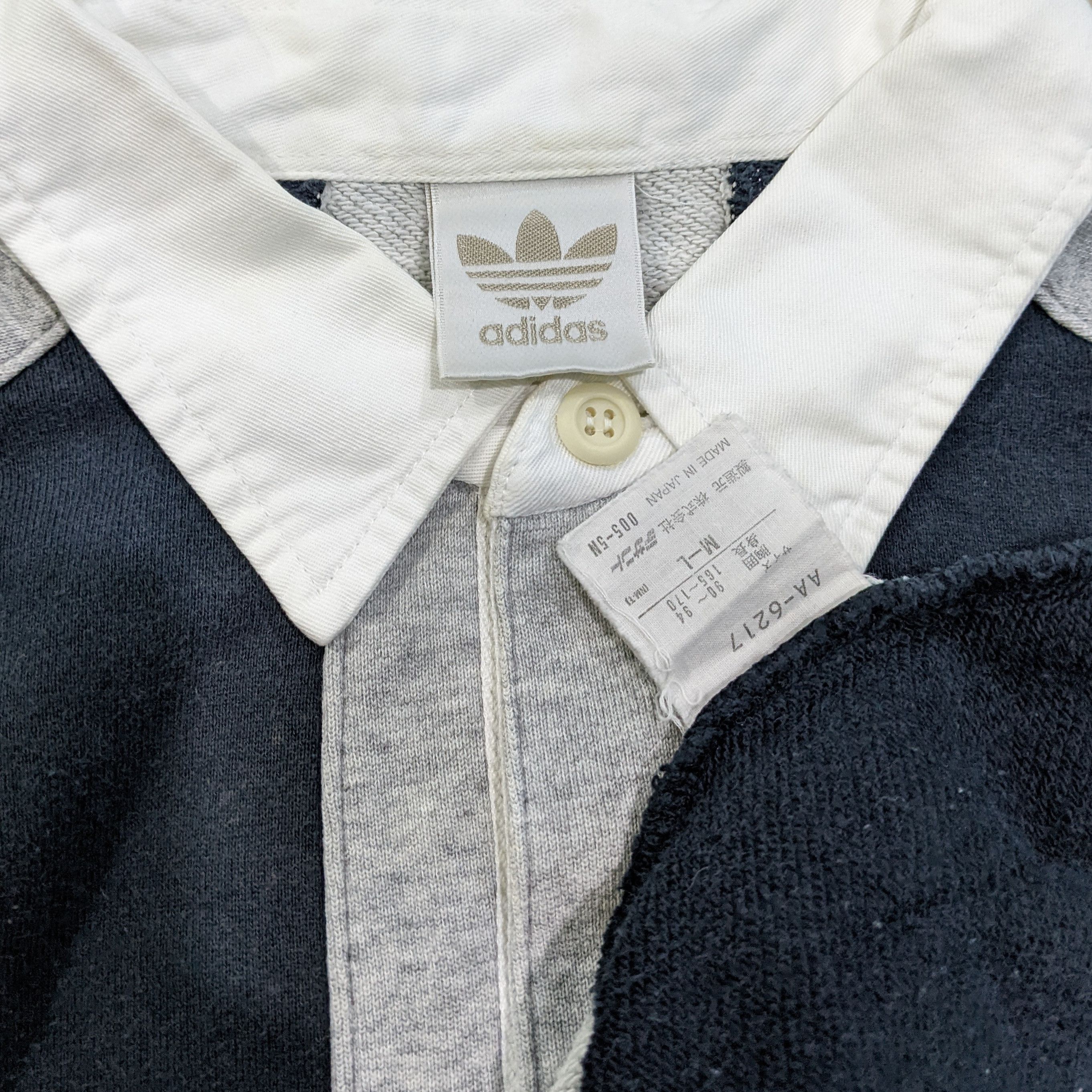 Adidas × Descente × Vintage Vintage Adidas Descente Rugby Polo Shirt Long Sleeve Size US L / EU 52-54 / 3 - 4 Thumbnail