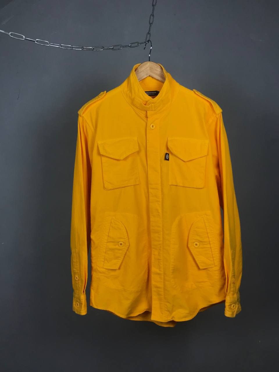 Japanese Brand Over the stripes Japanese brand luxury yellow shirt Size US L / EU 52-54 / 3 - 1 Thumbnail
