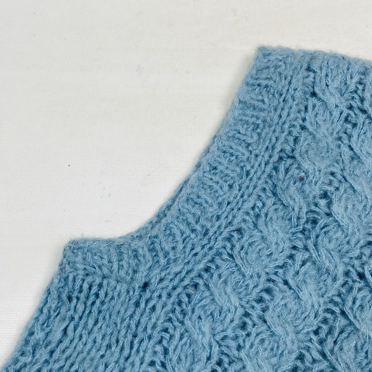 Vintage 90s CUTE BABY BLUE KNITTED WOOL STUDIO MILANO VEST - № 1103 Size US L / EU 52-54 / 3 - 7 Thumbnail
