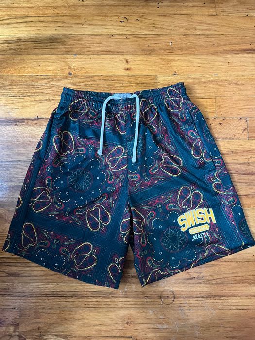 Streetwear Swish Authentics Seattle Bandana Mesh Shorts Small